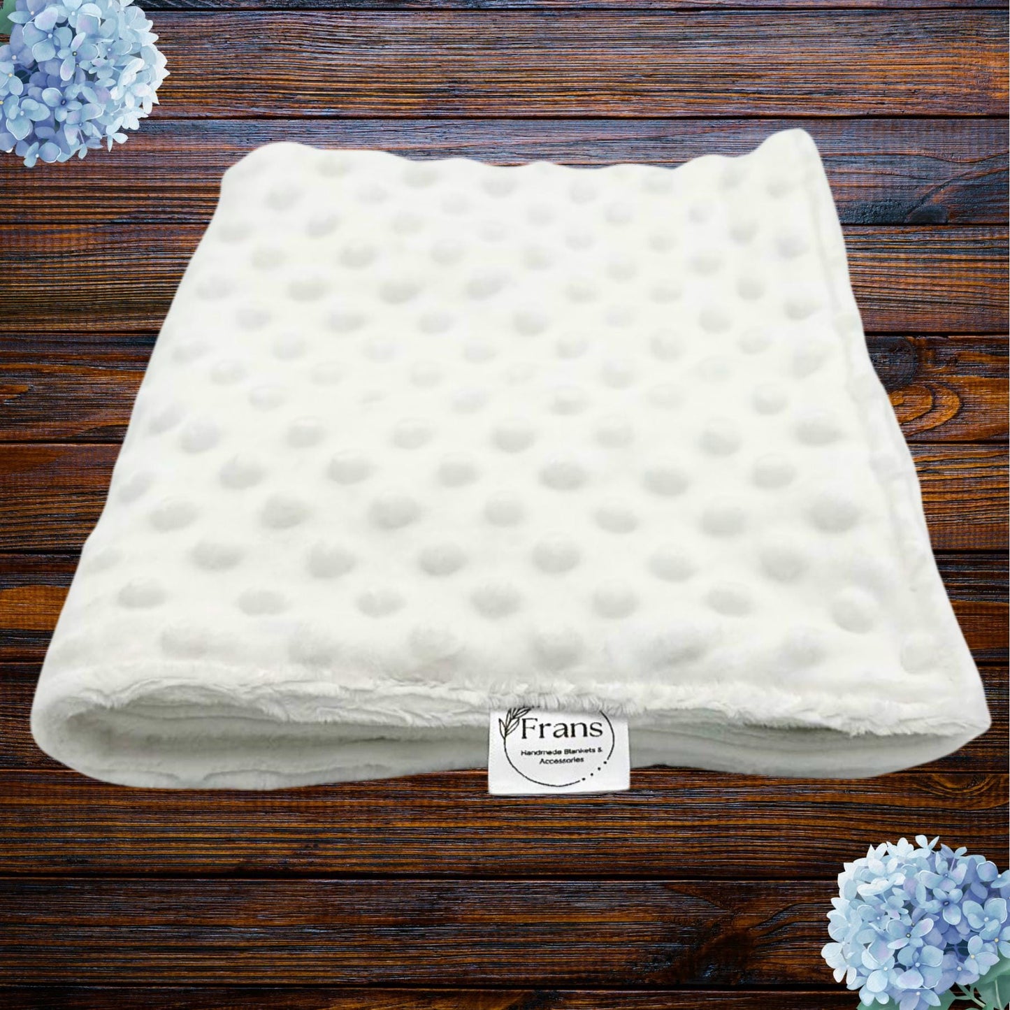 Classic White Dot Minky Baby Lovey – Ideal for On-the-Go Snuggles, Baby Comfort and Security, Portable Reassurance, snuggle buddy