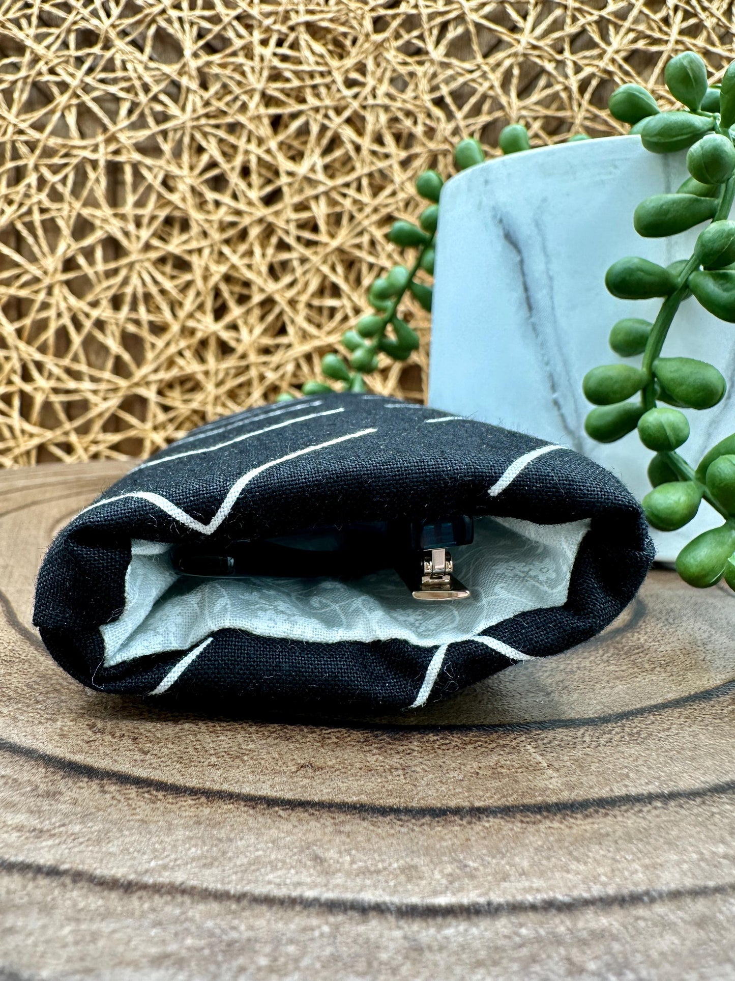 Kindle Basic 11th Generation Sleeve & Eyeglass Case Set – Modern Black Chevron Pattern, Perfect Pair for Protection