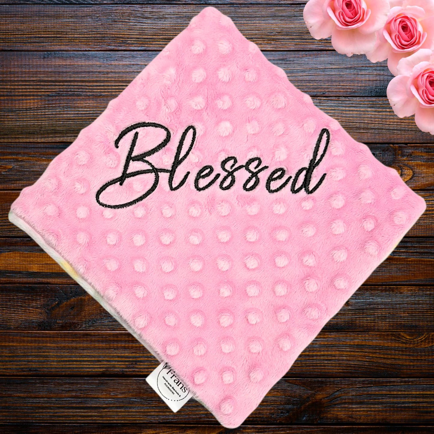 Blush Bloom Minky Baby Lovey: Perfect Travel Companion for Baby's Snuggly Cuddles