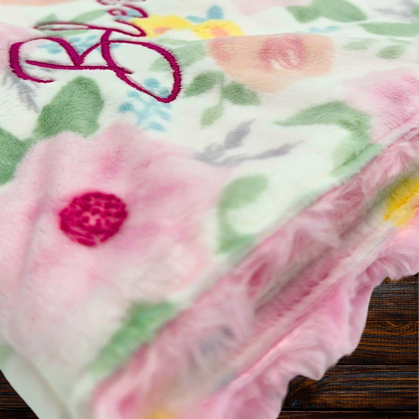 Soft Rosebud Minky Baby Lovey - Ultimate Security Blanket for Your Little One