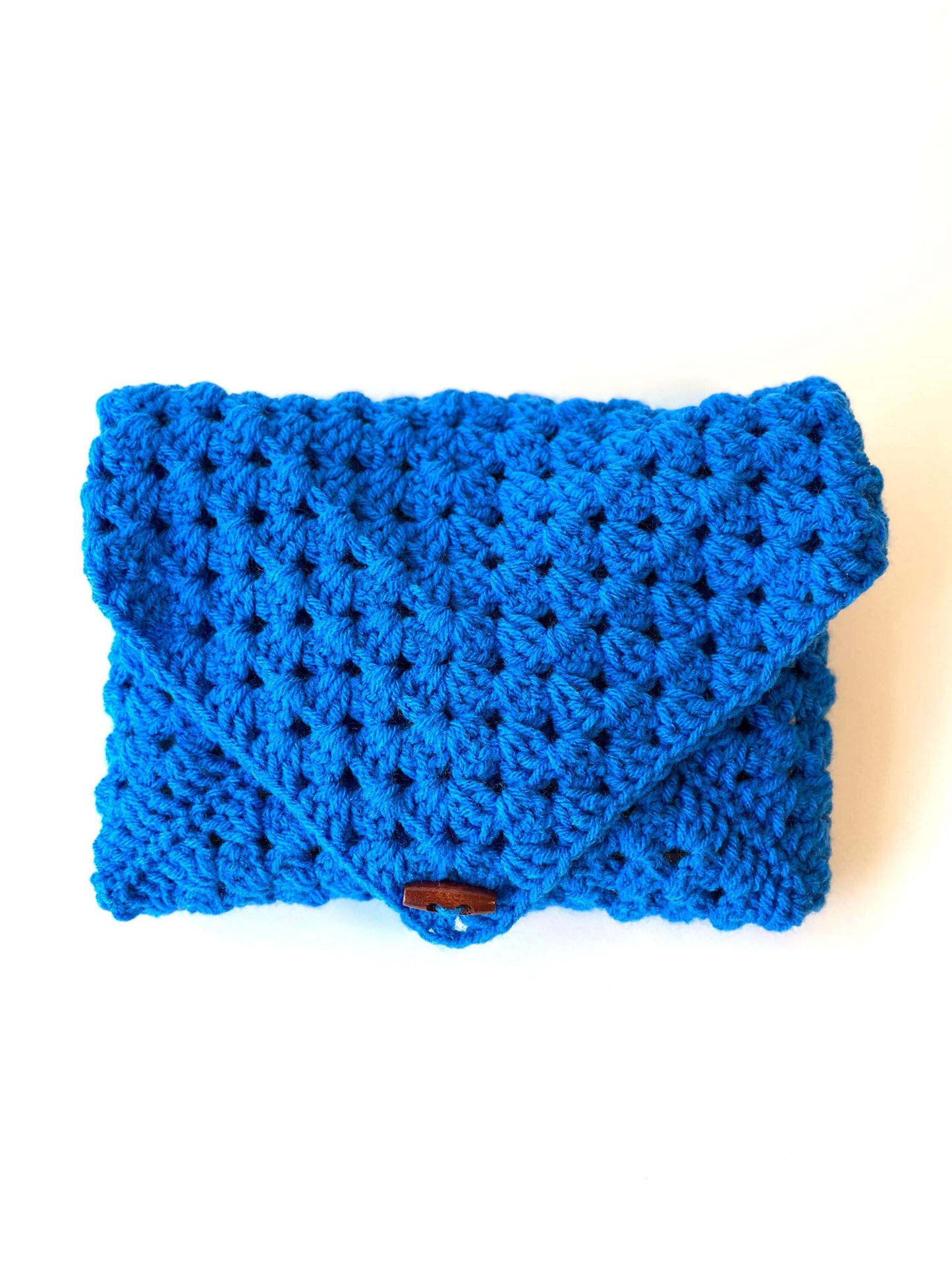 Blue Crocheted Book Sleeve β Envelope Style Cozy for Kindle Paperwhite and or Paperback, Soft Textured Crochet Book Cover, Gift for Readers