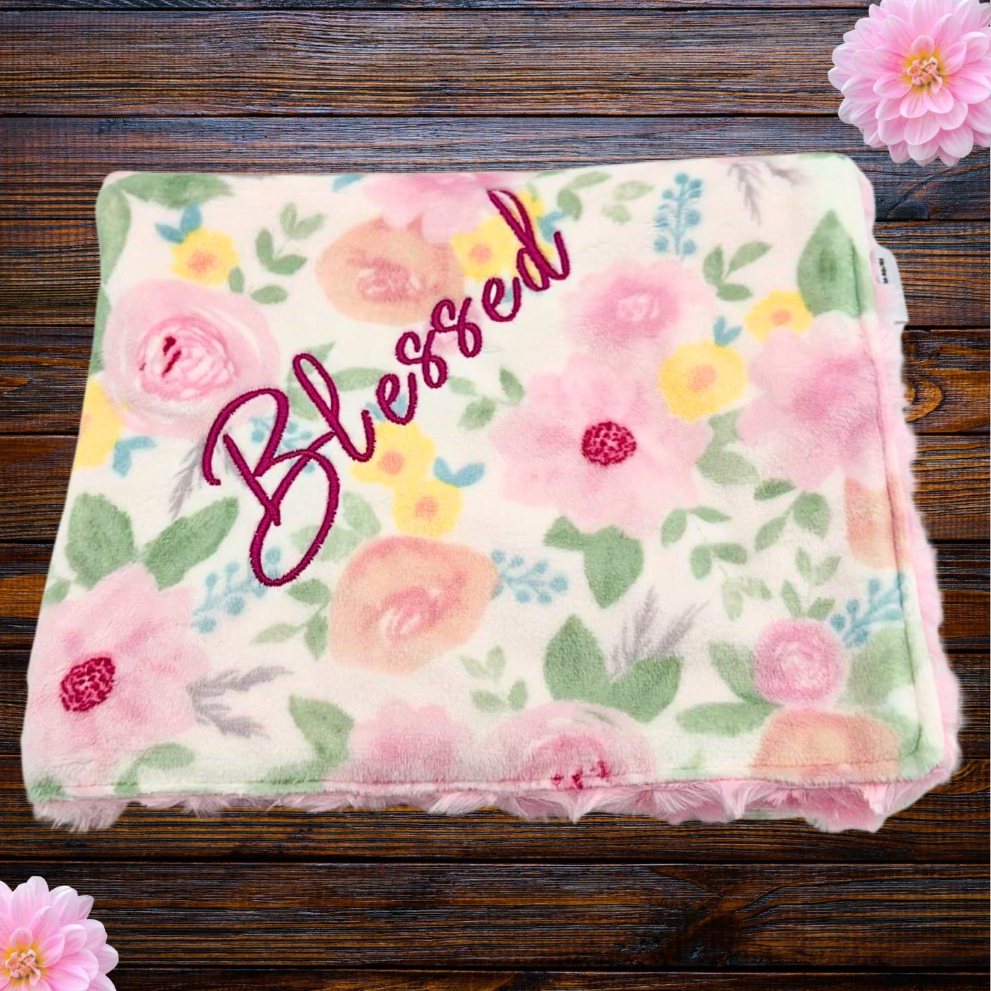 Soft Rosebud Minky Baby Lovey - Ultimate Security Blanket for Your Little One