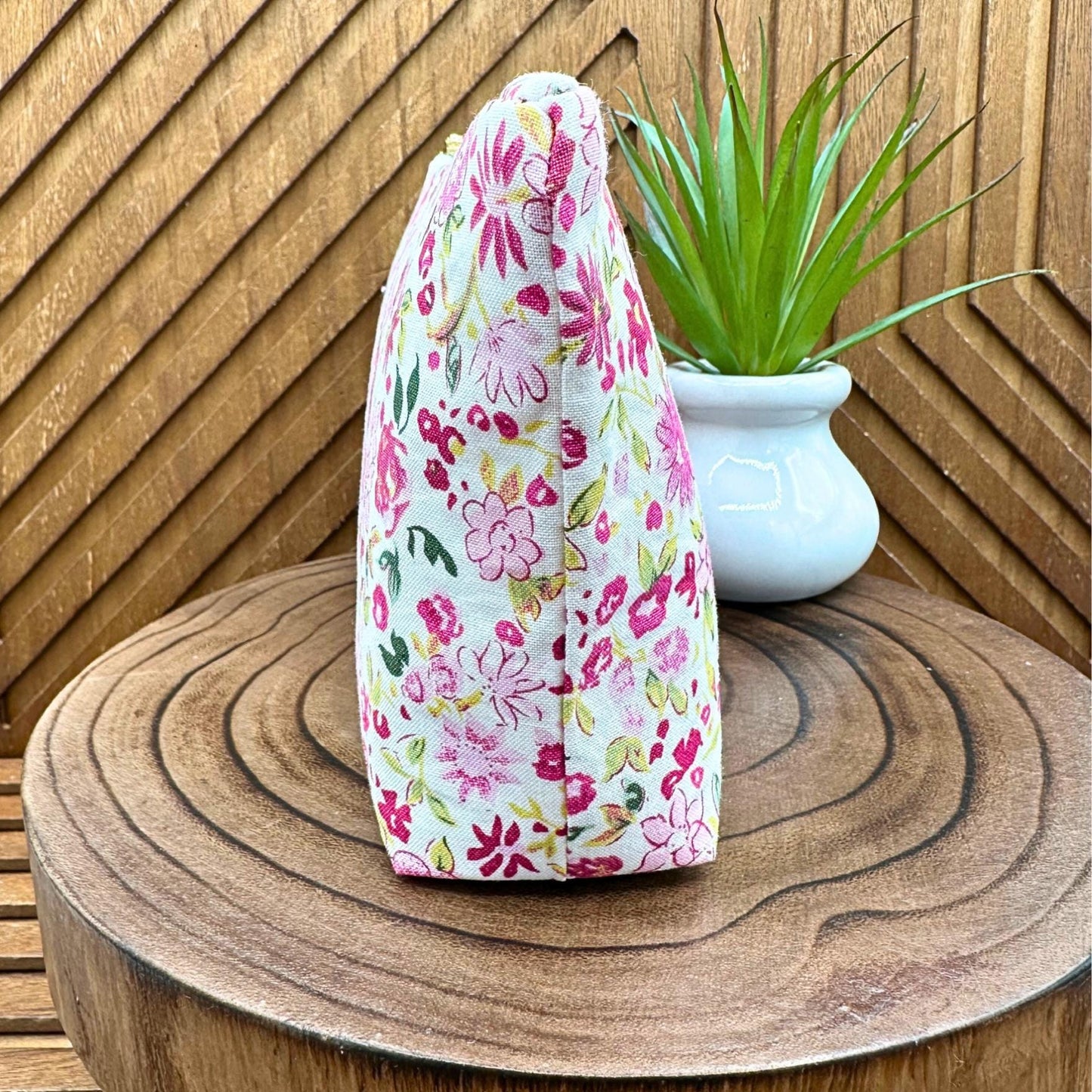 Vibrant Pink and Red Floral Makeup Bag Set: Versatile Organizers for All
