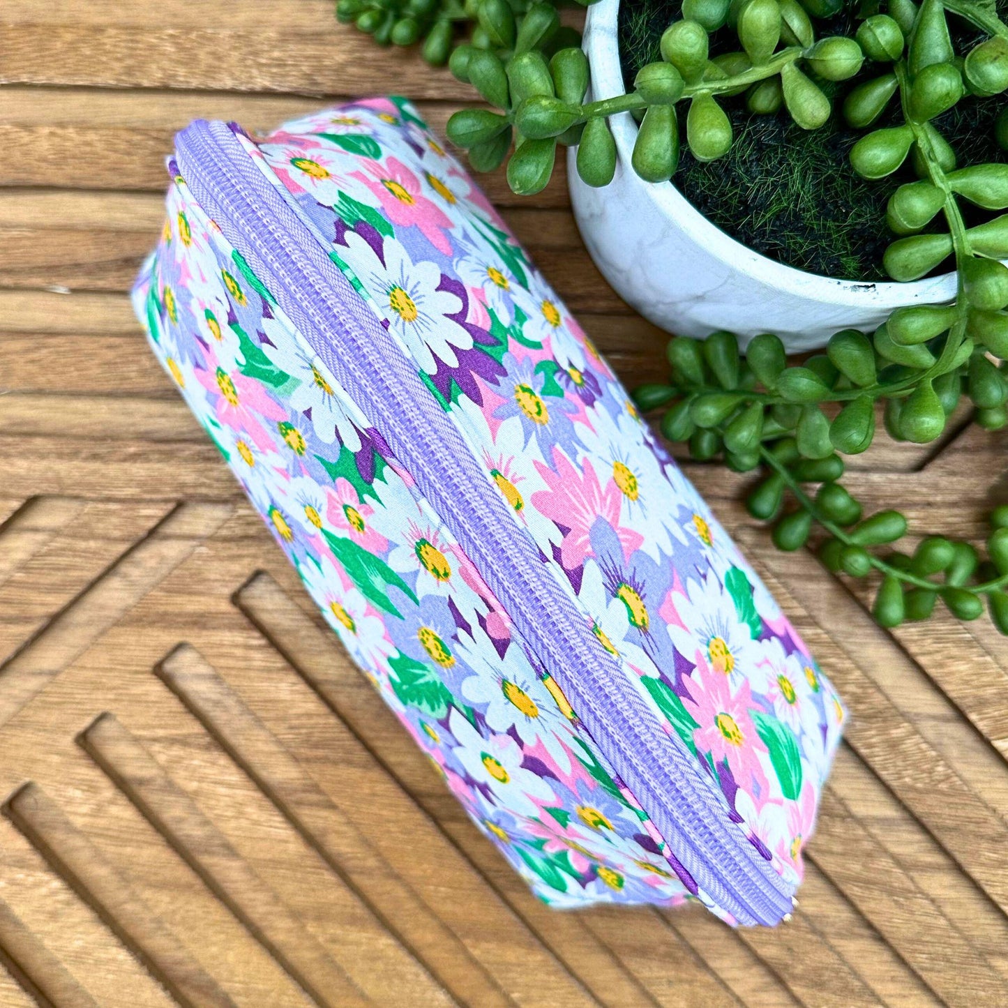Chic Floral Makeup Bag Set: All-in-One Organizer for Beauty, Tech and More