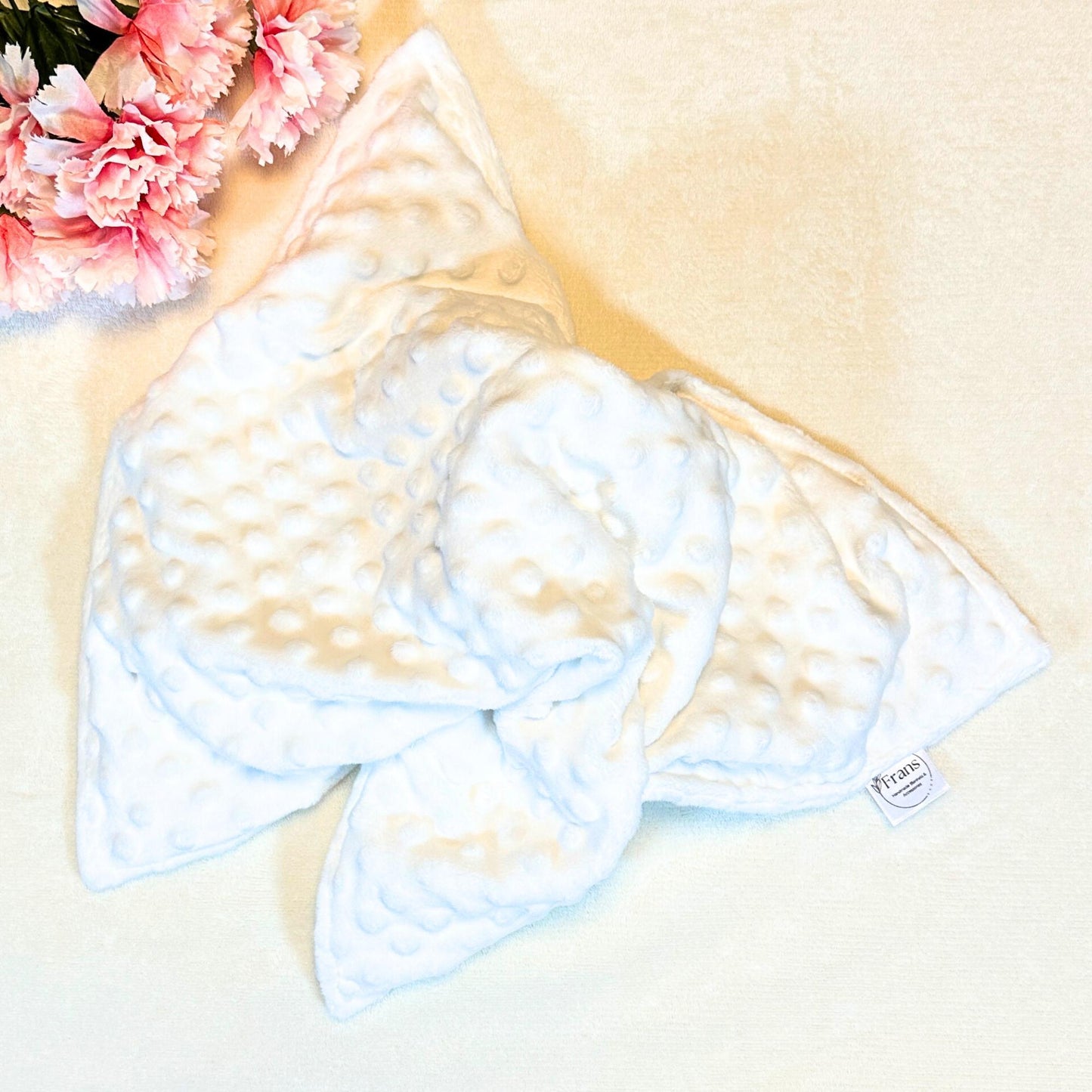 Classic White Dot Minky Baby Lovey – Ideal for On-the-Go Snuggles, Baby Comfort and Security, Portable Reassurance, snuggle buddy