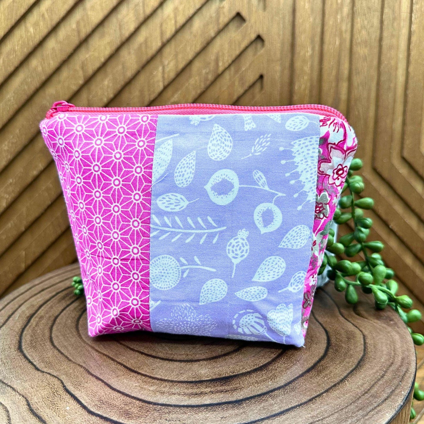 Lavender and Pink BOHO Bloom Makeup Bag: Chic Travel Organizer and Cosmetic Bag