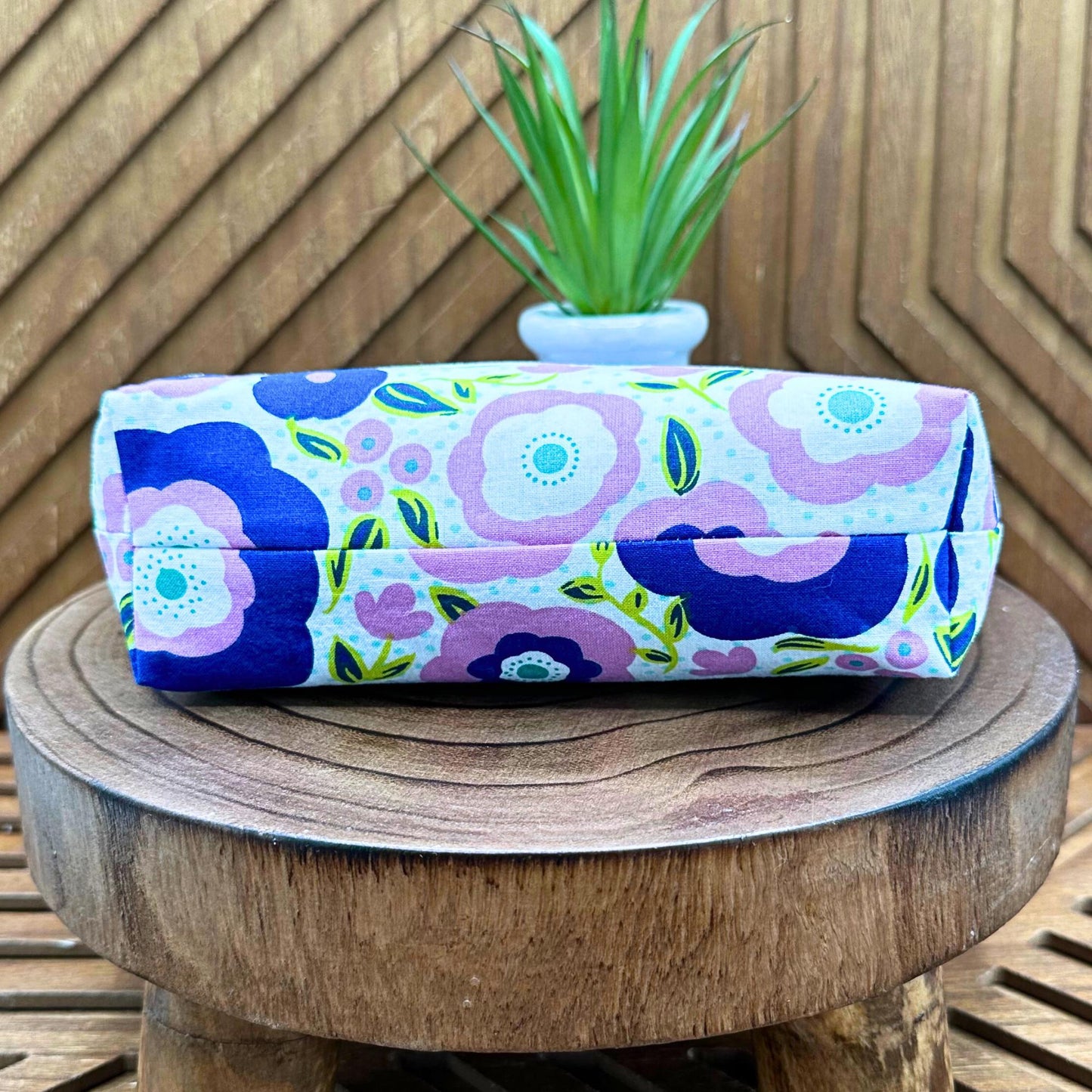 Groovy Vibes: Purple Versatile Makeup Bag for Cosmetics and More