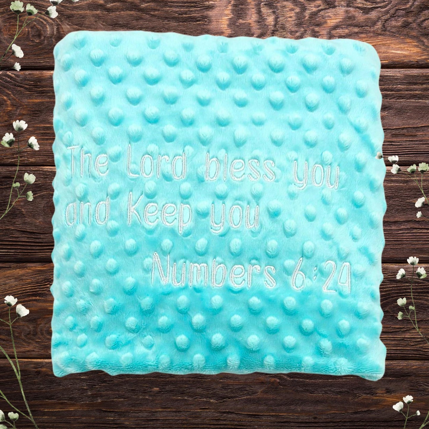 Cozy Cloud: Luxurious Blue Minky Baby Blanket for Cuddles Anywhere