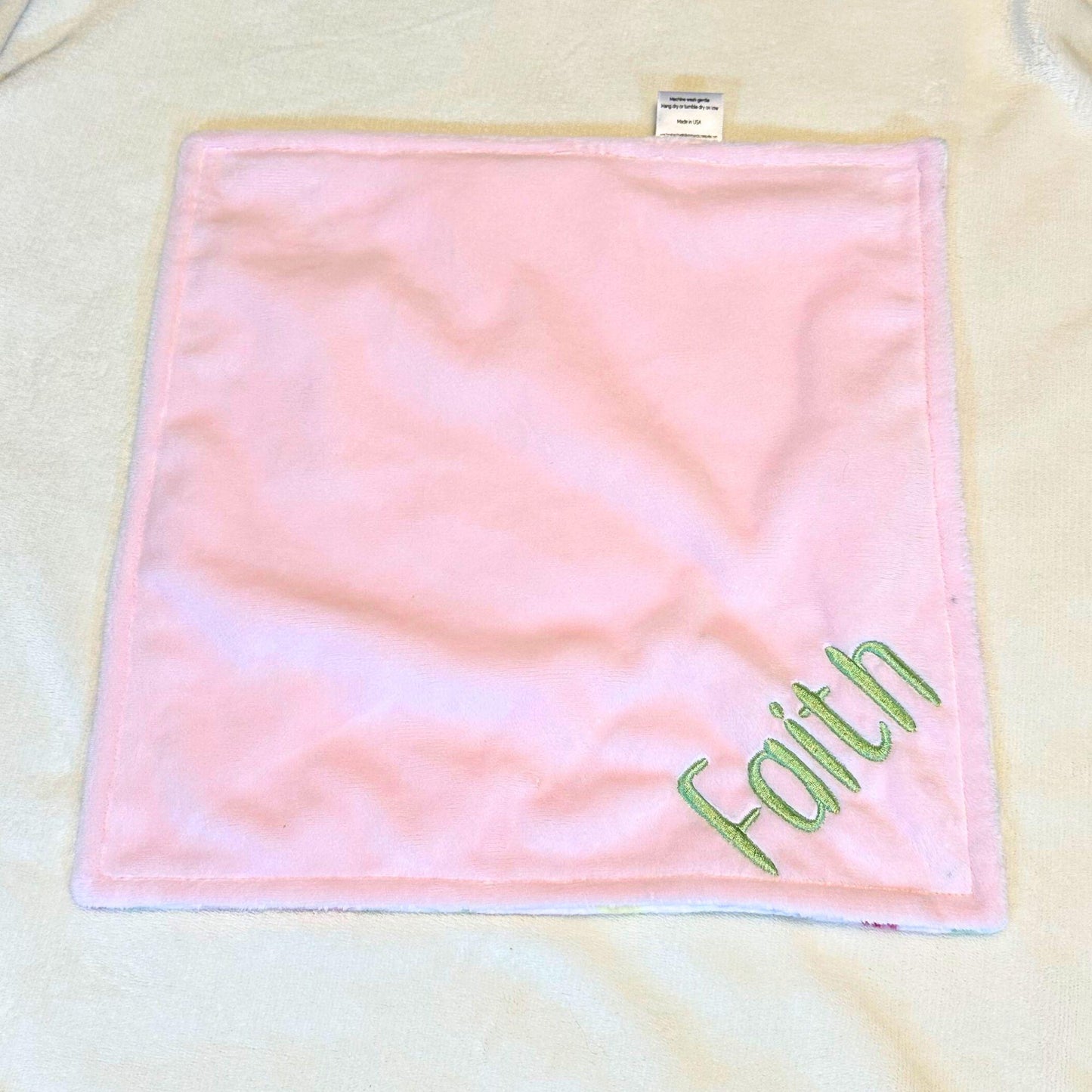 Personalized Baby Blanket Pink and Yellow Floral Minky Baby Blanket - you choose back, Custom Baby Blanket, Signature Blanket, baby shower