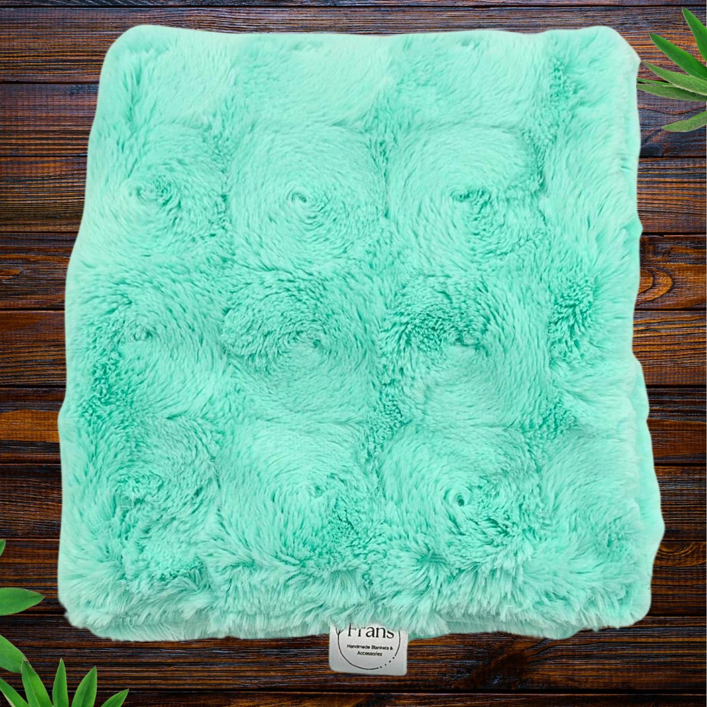 plush mint swirl baby comforter