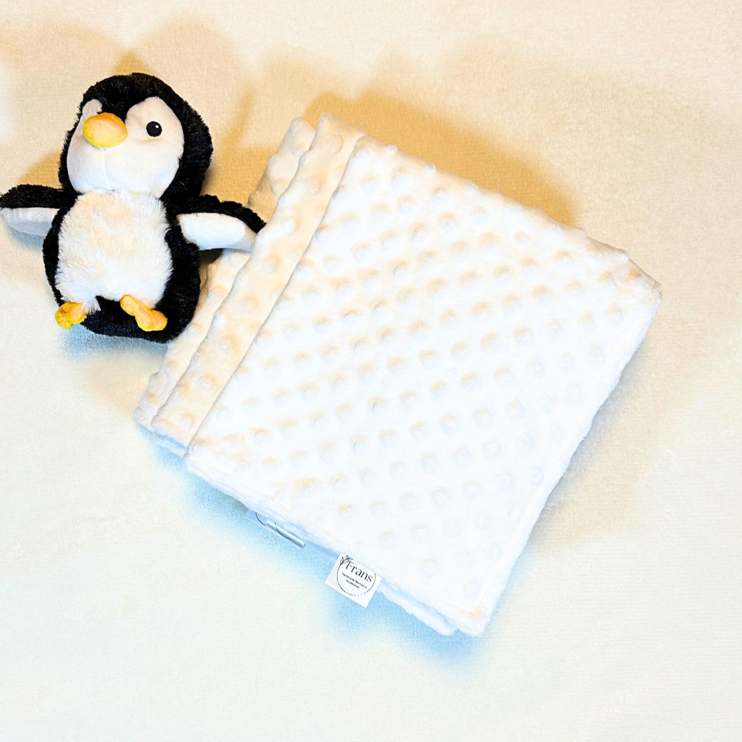 Classic White Dot Minky Baby Lovey – Ideal for On-the-Go Snuggles, Baby Comfort and Security, Portable Reassurance, snuggle buddy