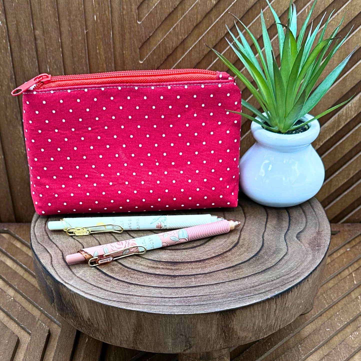 Fun Red Polka Dot Makeup Bag - Your Go-To Travel Companion