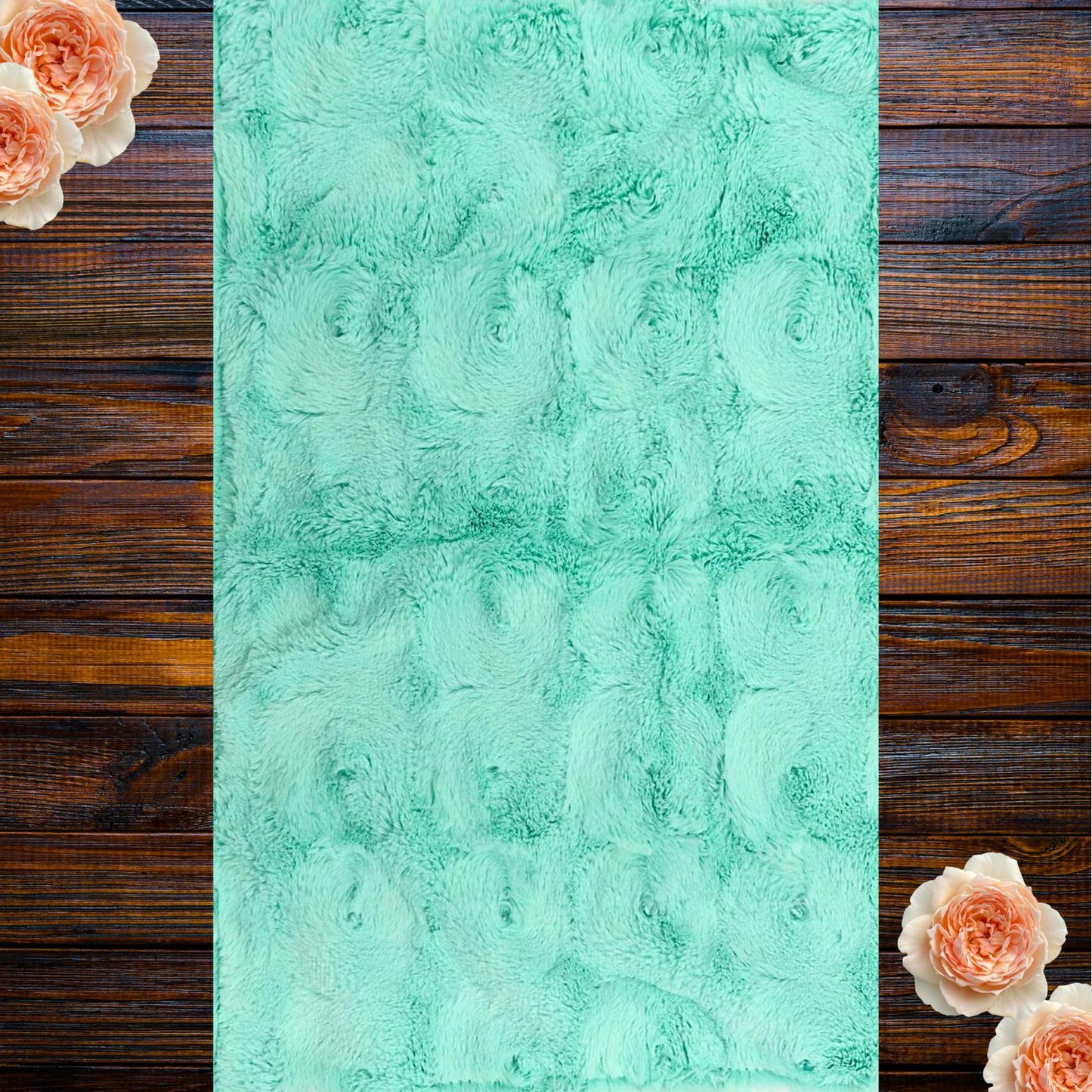 Adorable Peach Fox and Mint Minky Baby Lovey - Cuddle Buddy for Comfort and Security