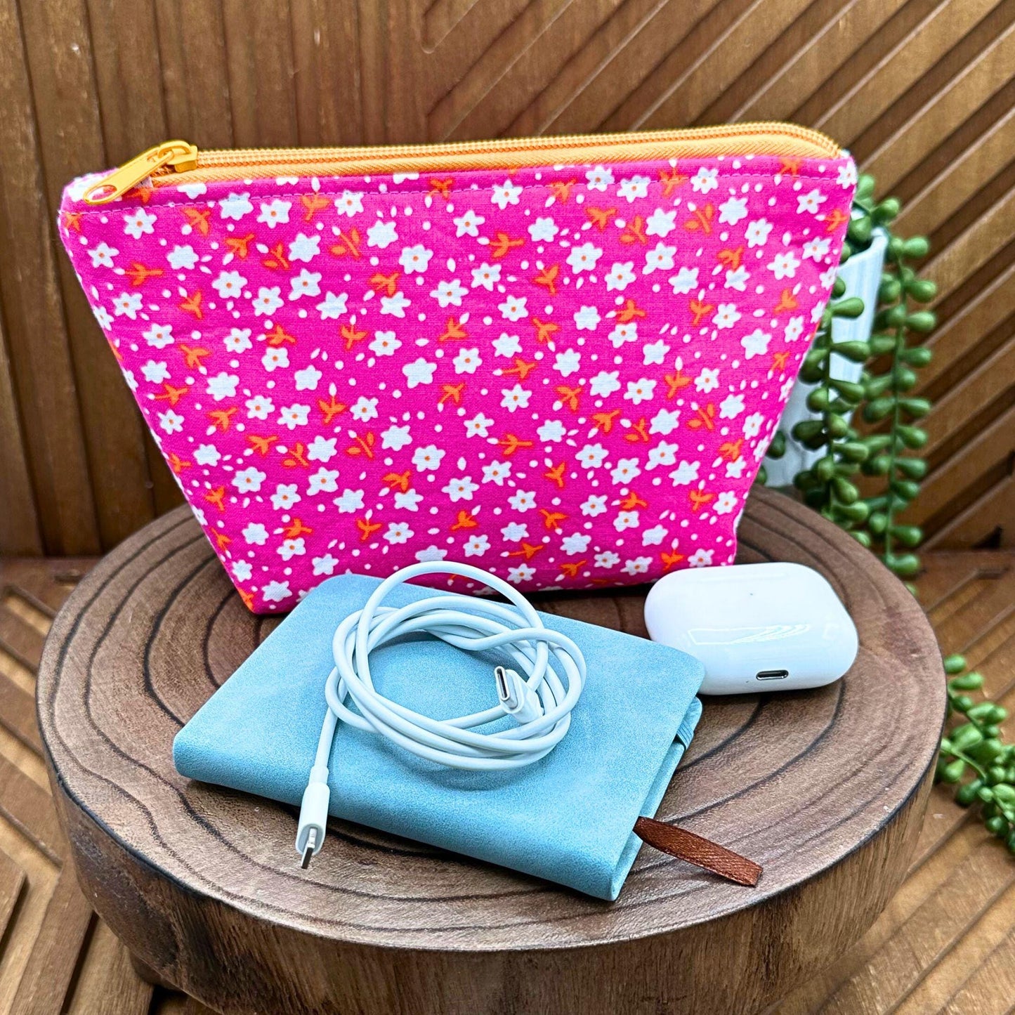 Blossom Bliss Makeup Bag: Your Stylish Cosmetic and Organizer Solution