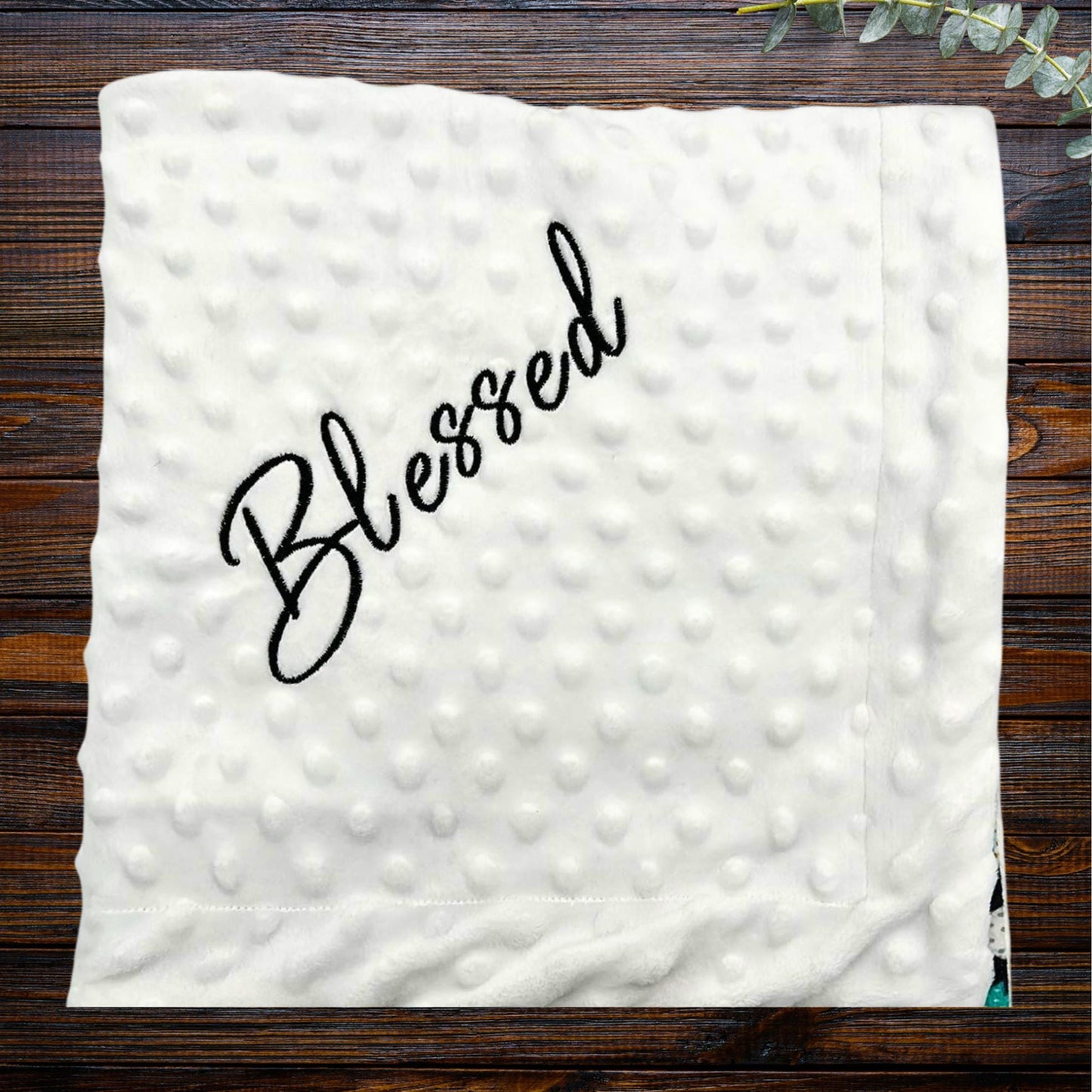 Whimsical Woodland Snuggle Set: Minky Baby Blanket & Matching Burp Cloth Soft Snuggle Wrap for Car Seats & Strollers