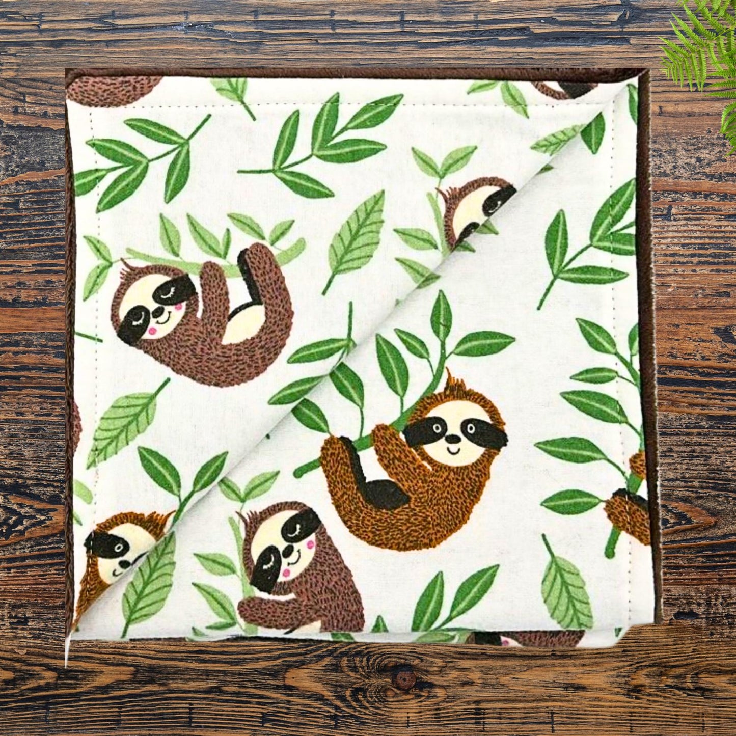 Luxury Baby Gift Set: Embroidered Brown Minky Blanket & Coordinating Burp Cloths
