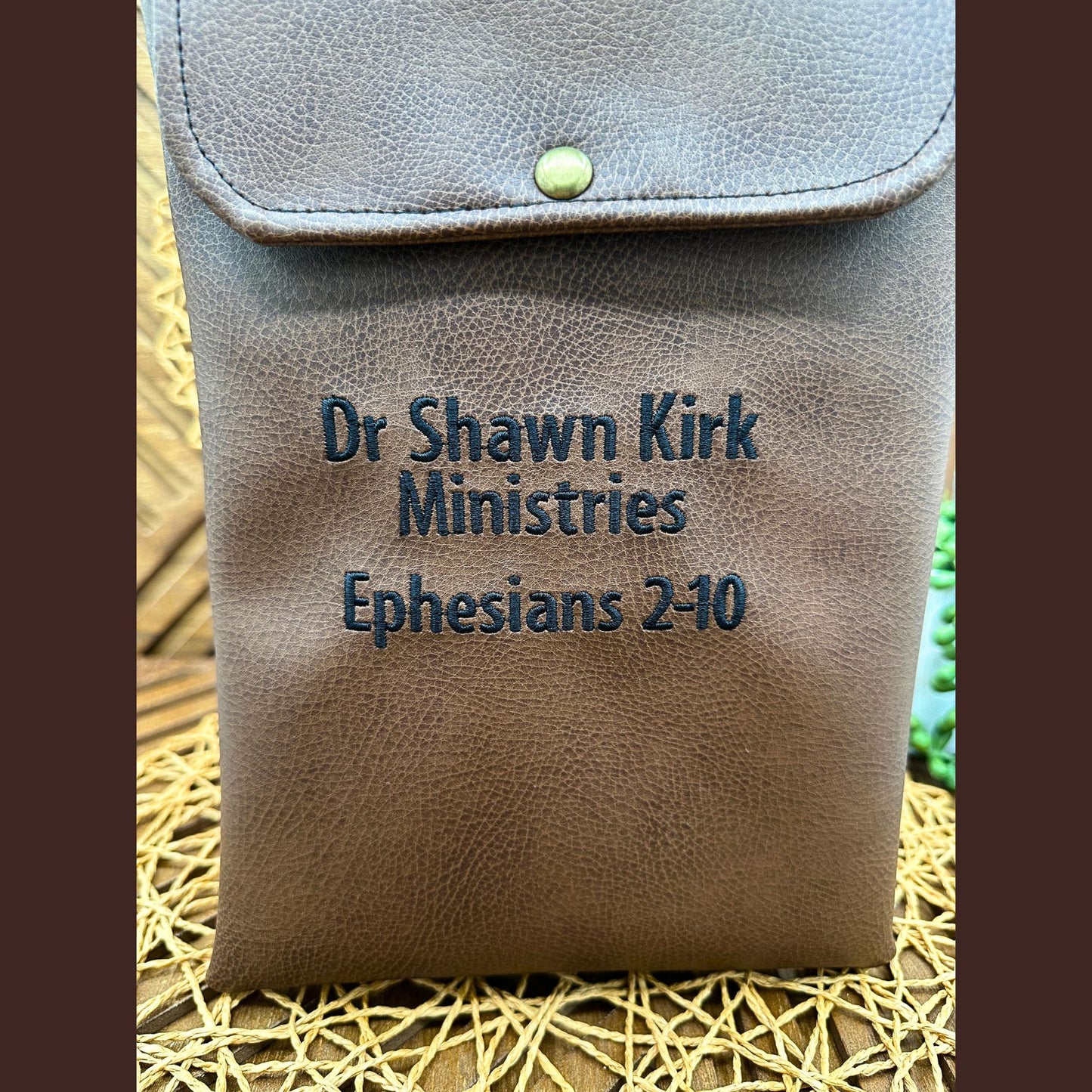 Personalized IPAD Sleeve - Brown Pebbled Faux Leather IPad Sleeve - Stylish Tablet Case & Gift Idea