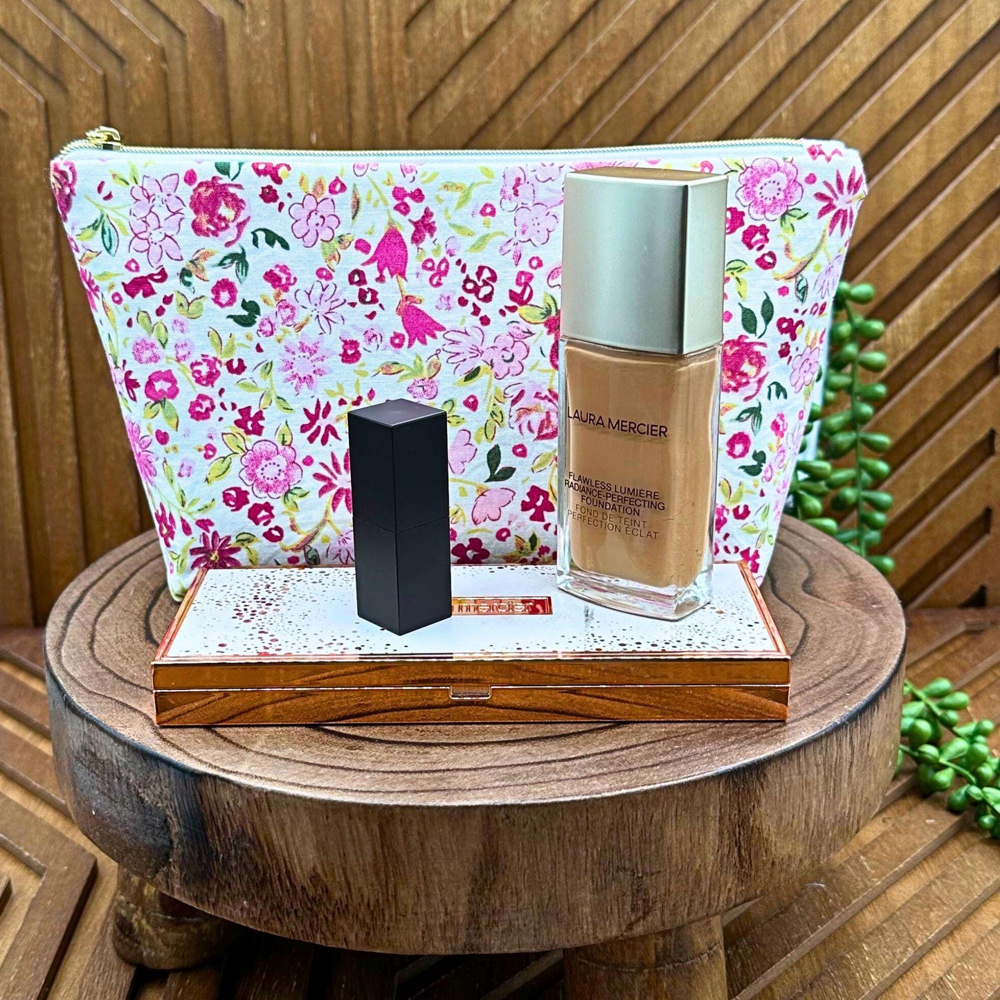 Vibrant Pink and Red Floral Makeup Bag Set: Versatile Organizers for All