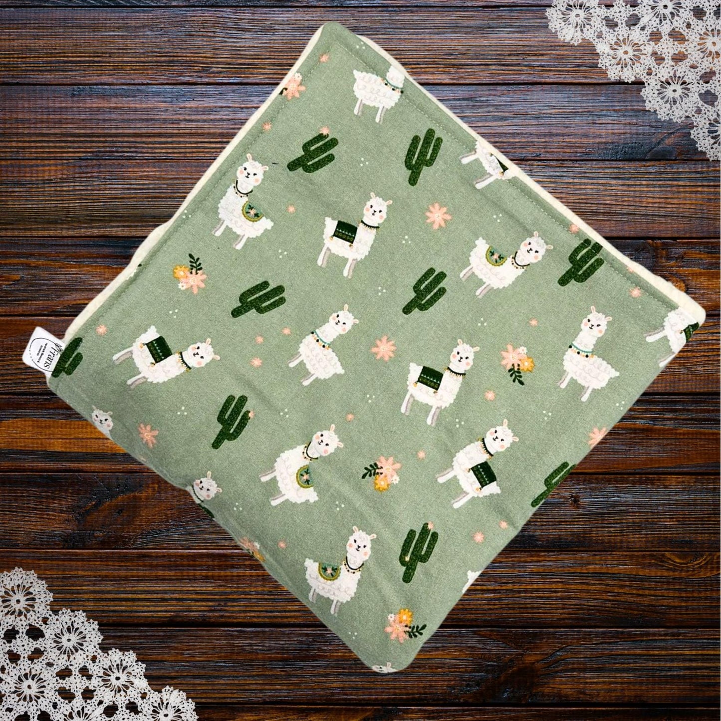 Cozy Llama Flannel and Sherpa Baby Blanket – Perfect Stroller Companion, Soft Sherpa Snuggle Blanket, Stroller Blanket, car seat blanket