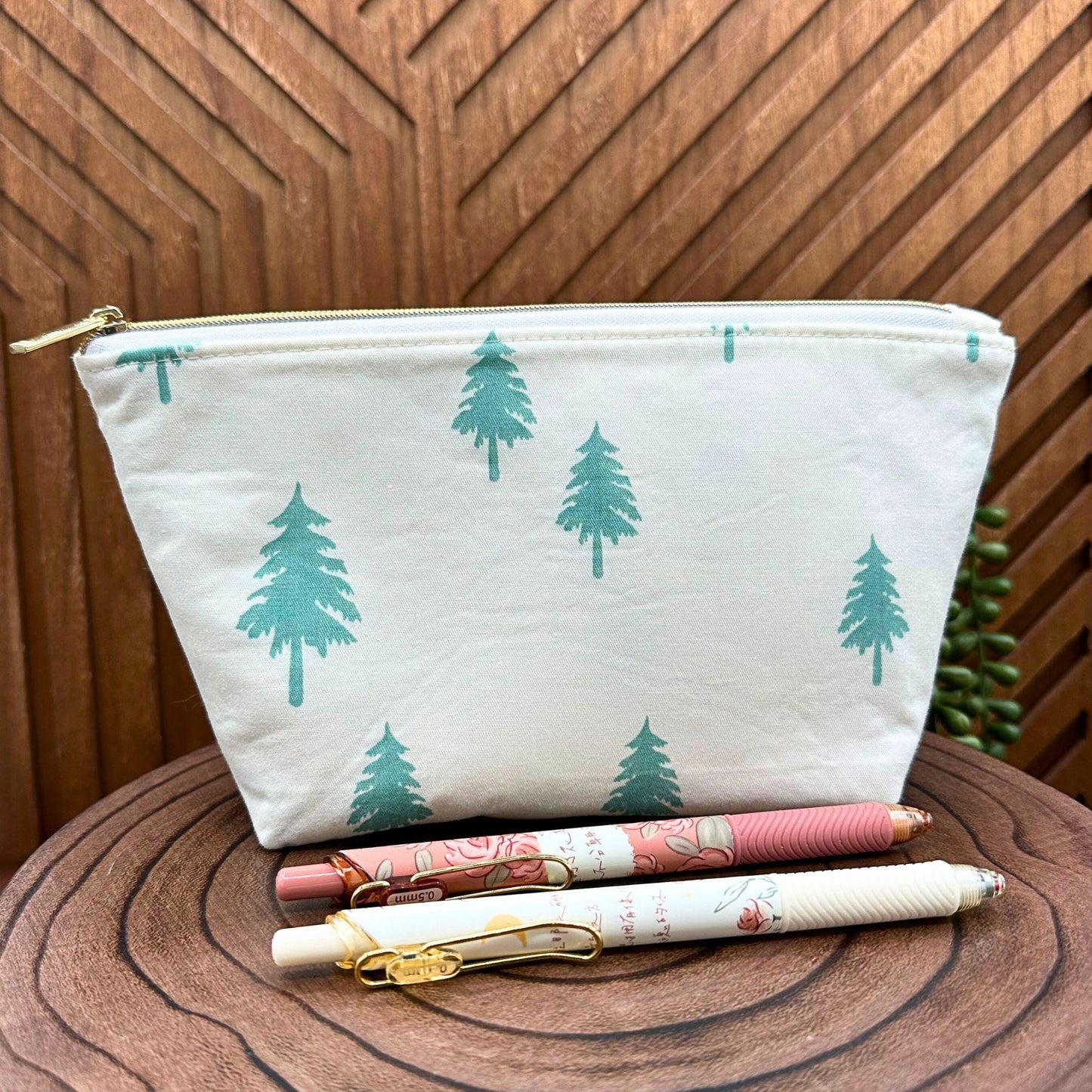 Whispering Woods Makeup Bag: Perfect for Cosmetics, Cords, and Everyday Essentials