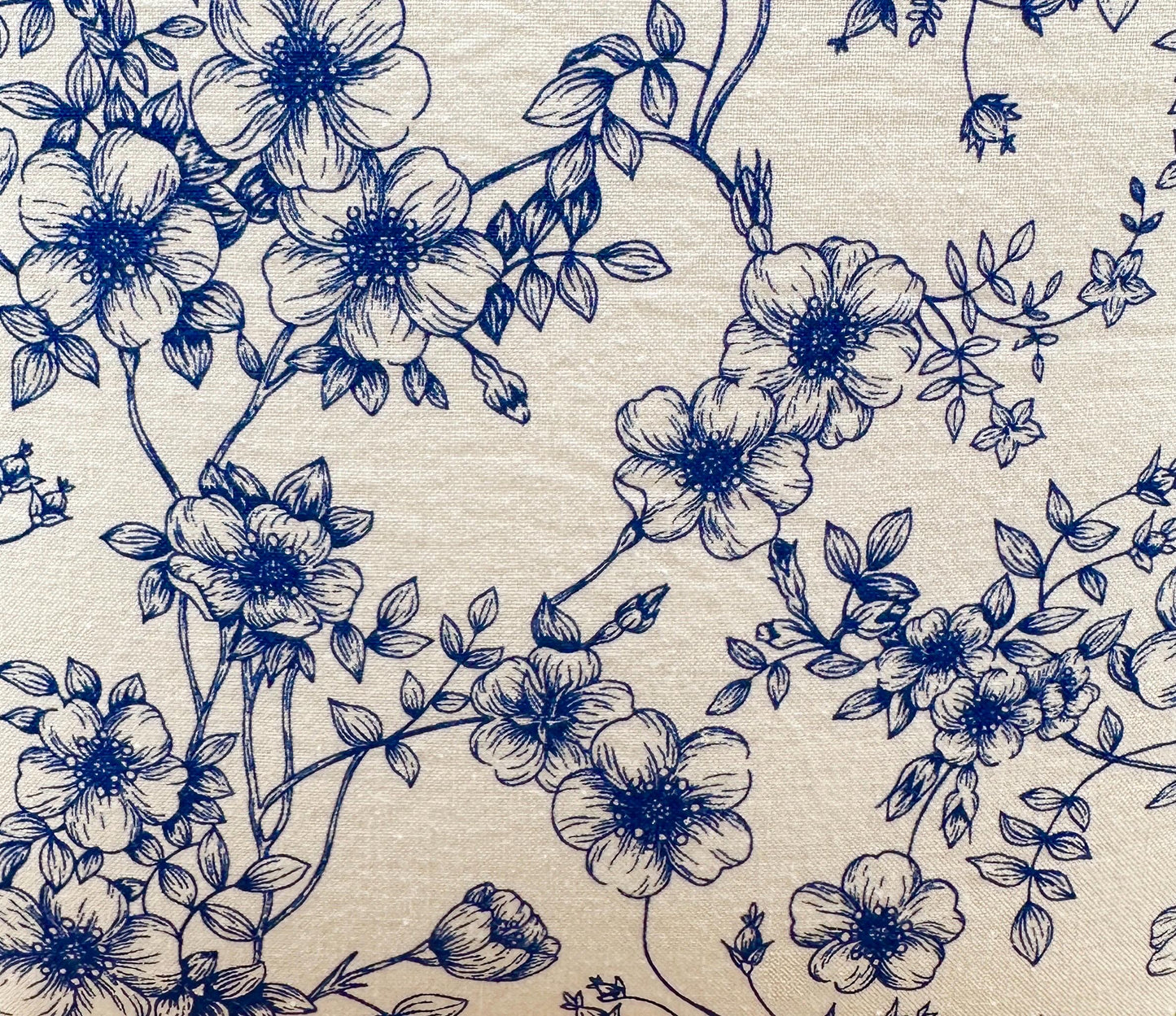 Book Sleeve - Feminine Navy Blue Floral Foam Padded Book Holder - Custom Fabric Book Cover for Books, Tablets, or Journals, in three sizes!