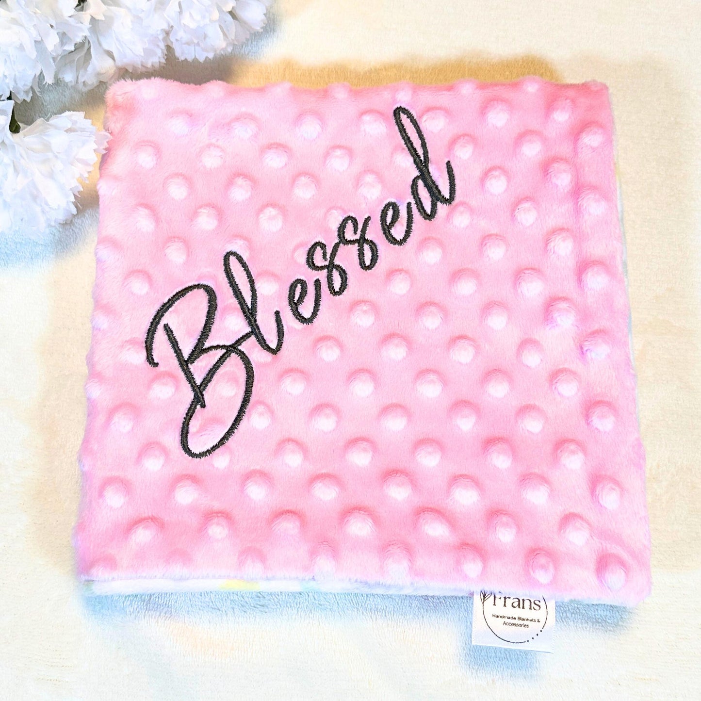 Blush Bloom Minky Baby Lovey: Perfect Travel Companion for Baby's Snuggly Cuddles
