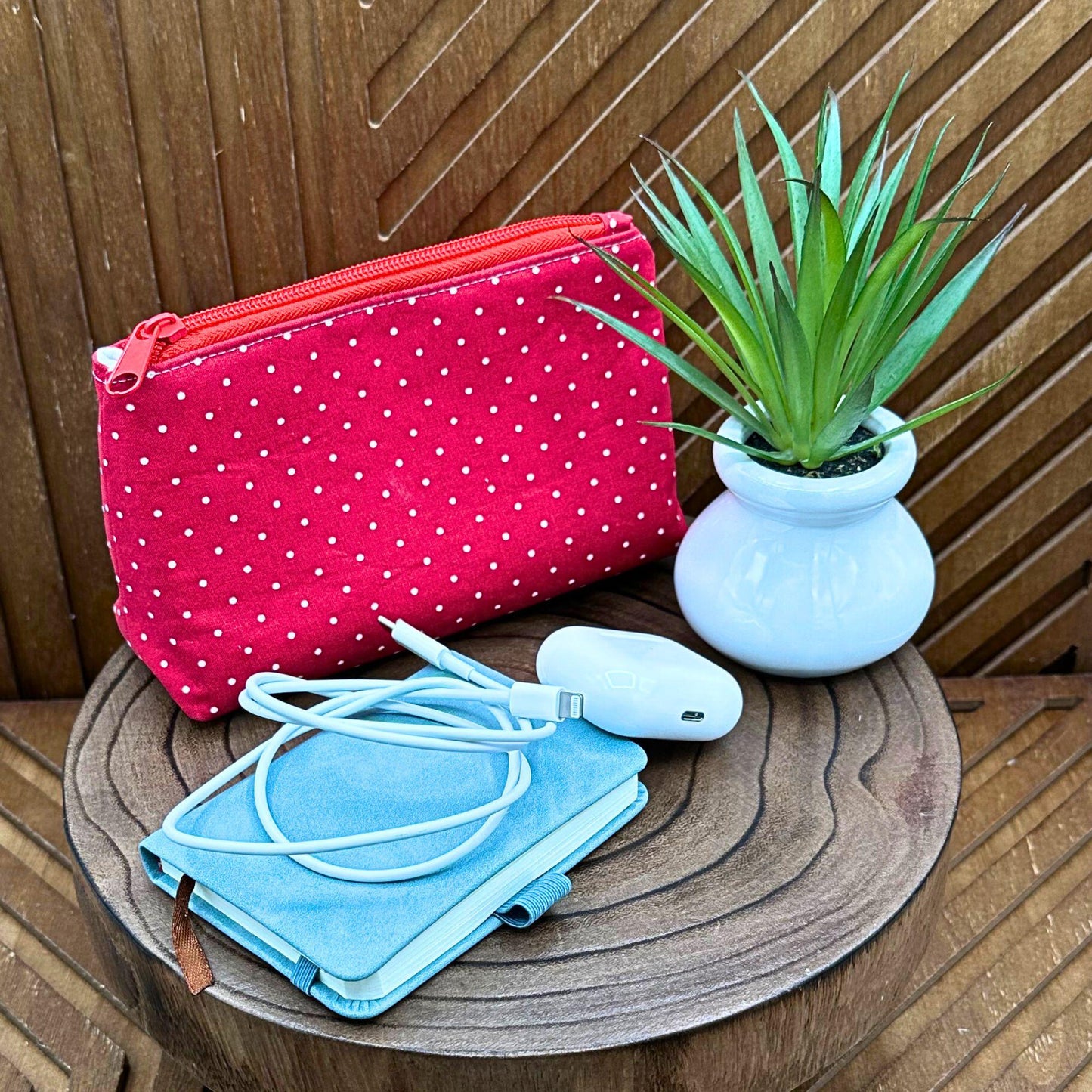 Fun Red Polka Dot Makeup Bag - Your Go-To Travel Companion