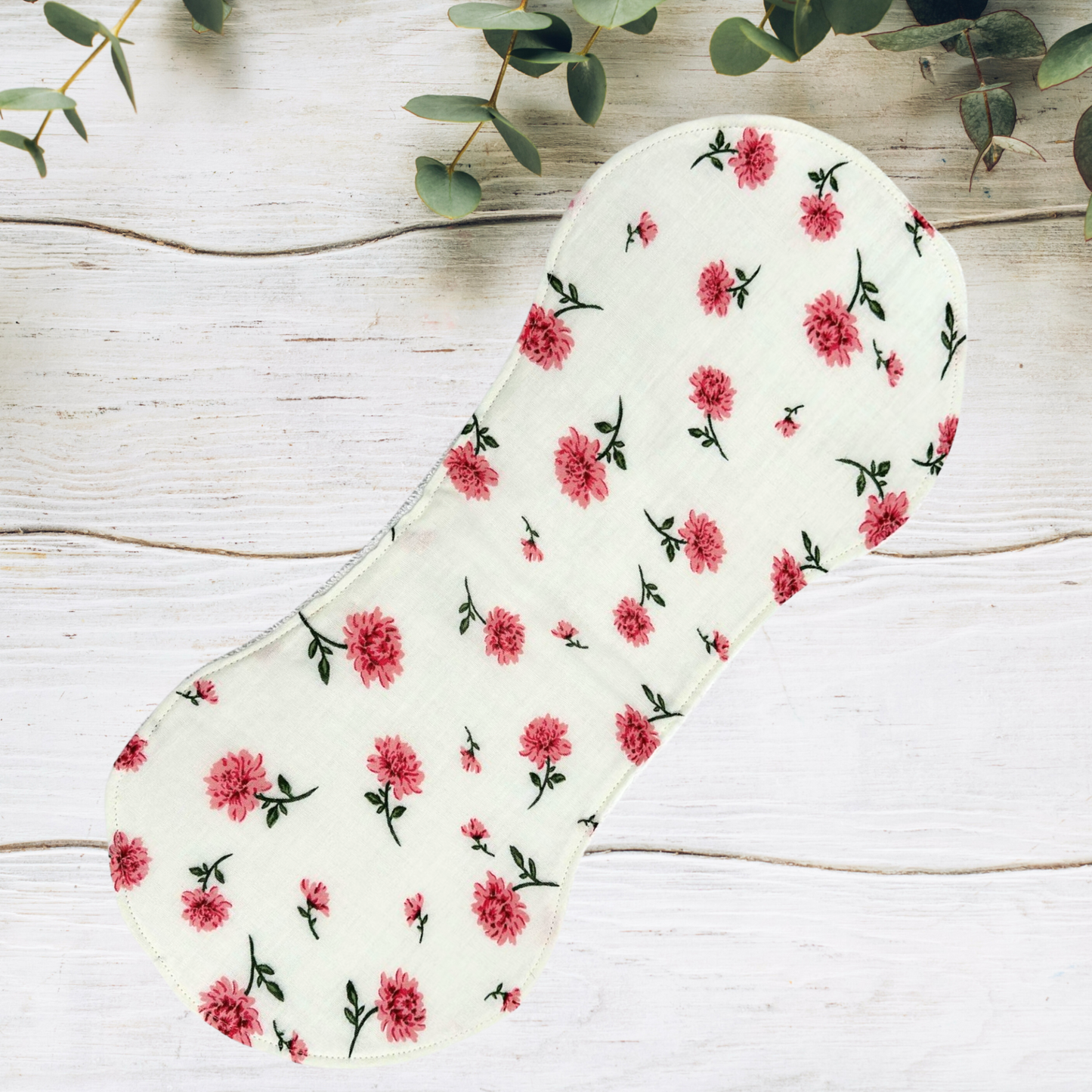 Pink Floral Bib & Burp Cloth Set – Handmade Muslin & Terry Cloth Baby Gift, Absorbent Feeding Essentials, Soft & Stylish