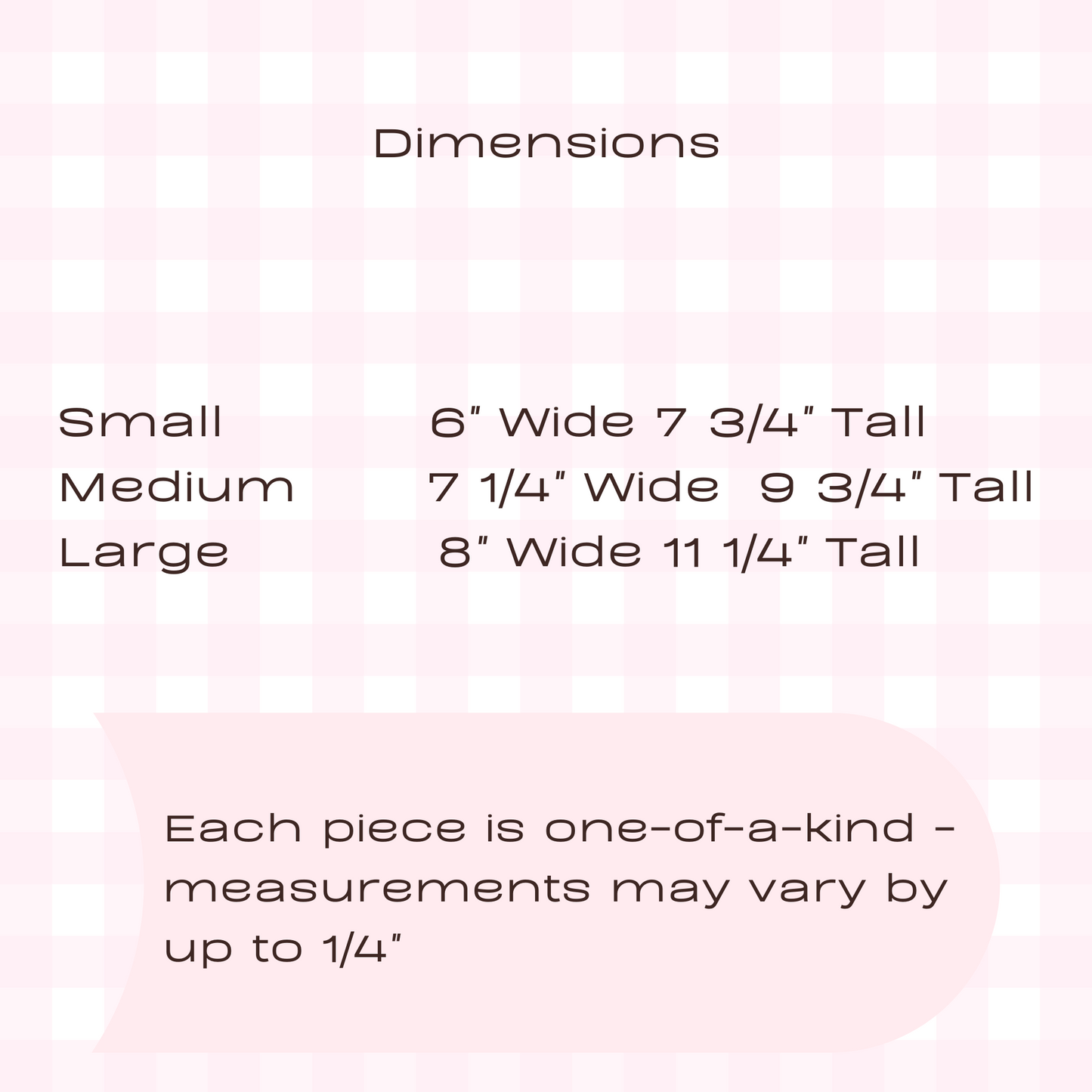 dimensions of small medium and large book sleeves
