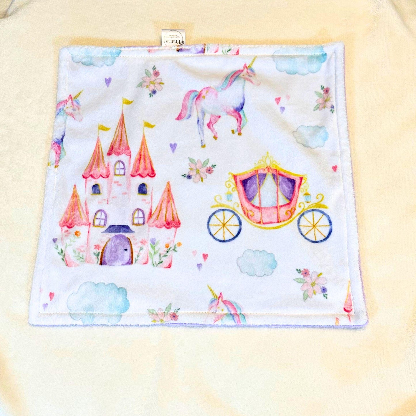 Personalized baby blanket, Personalized Castle & Carriage Minky Baby Blanket - Ideal Baby Shower Gift!