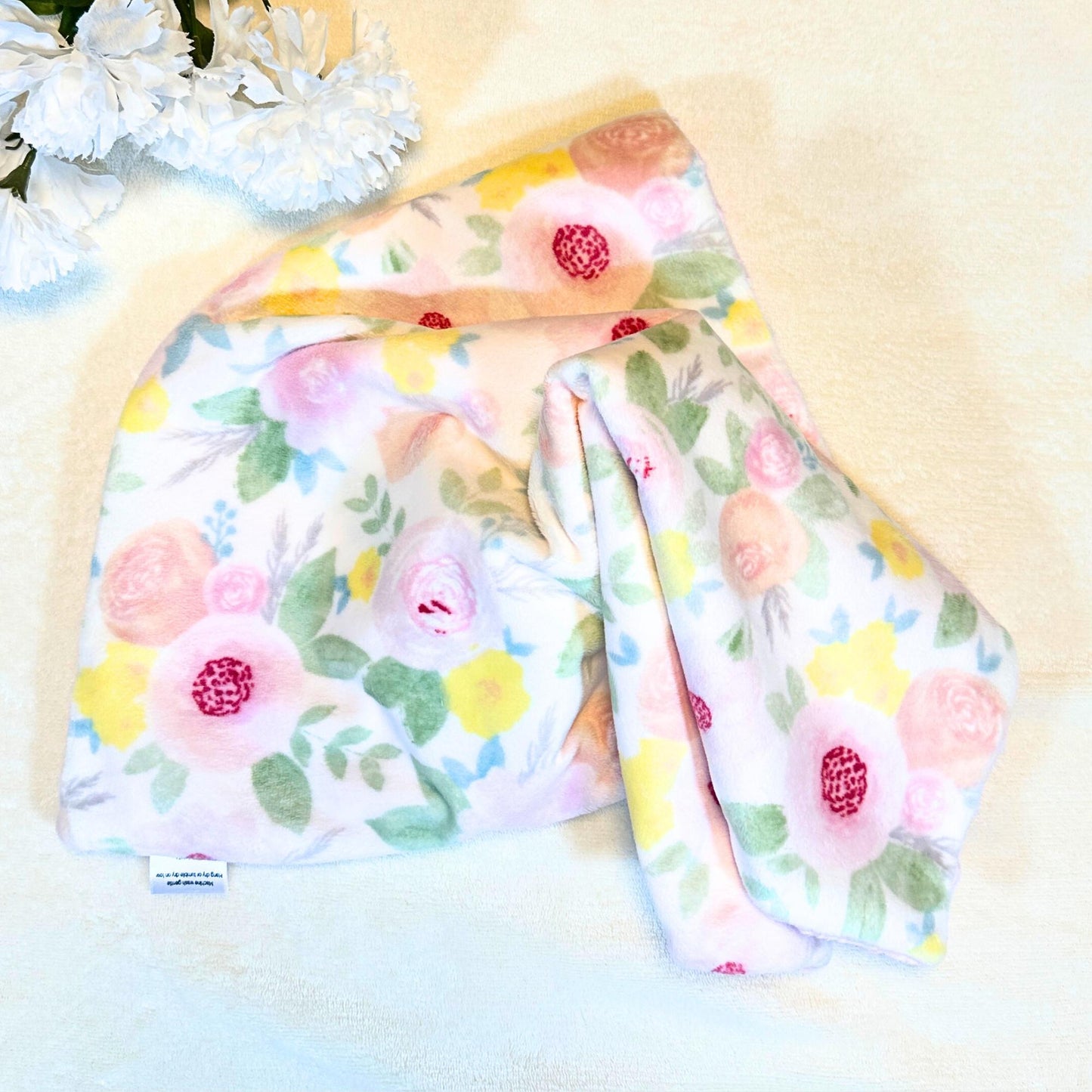 Blush Bloom Minky Baby Lovey: Perfect Travel Companion for Baby's Snuggly Cuddles