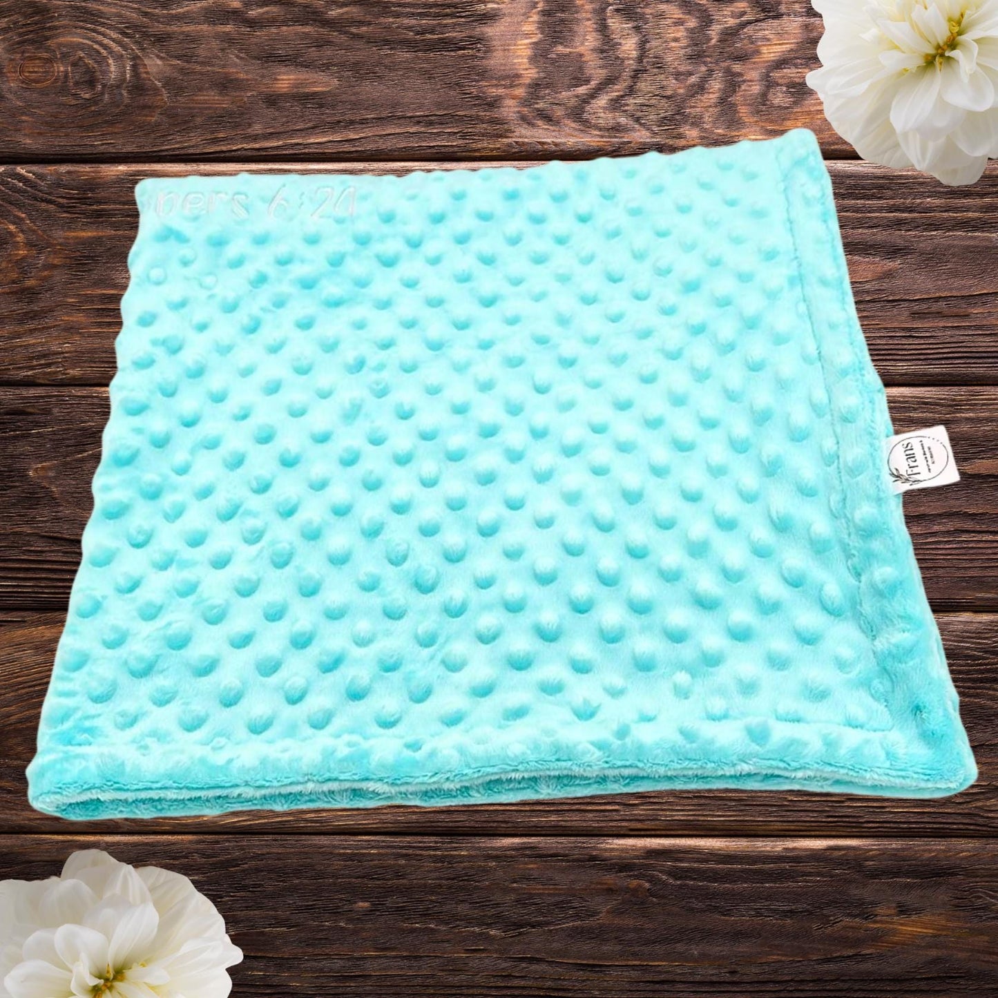 Cozy Cloud: Luxurious Blue Minky Baby Blanket for Cuddles Anywhere