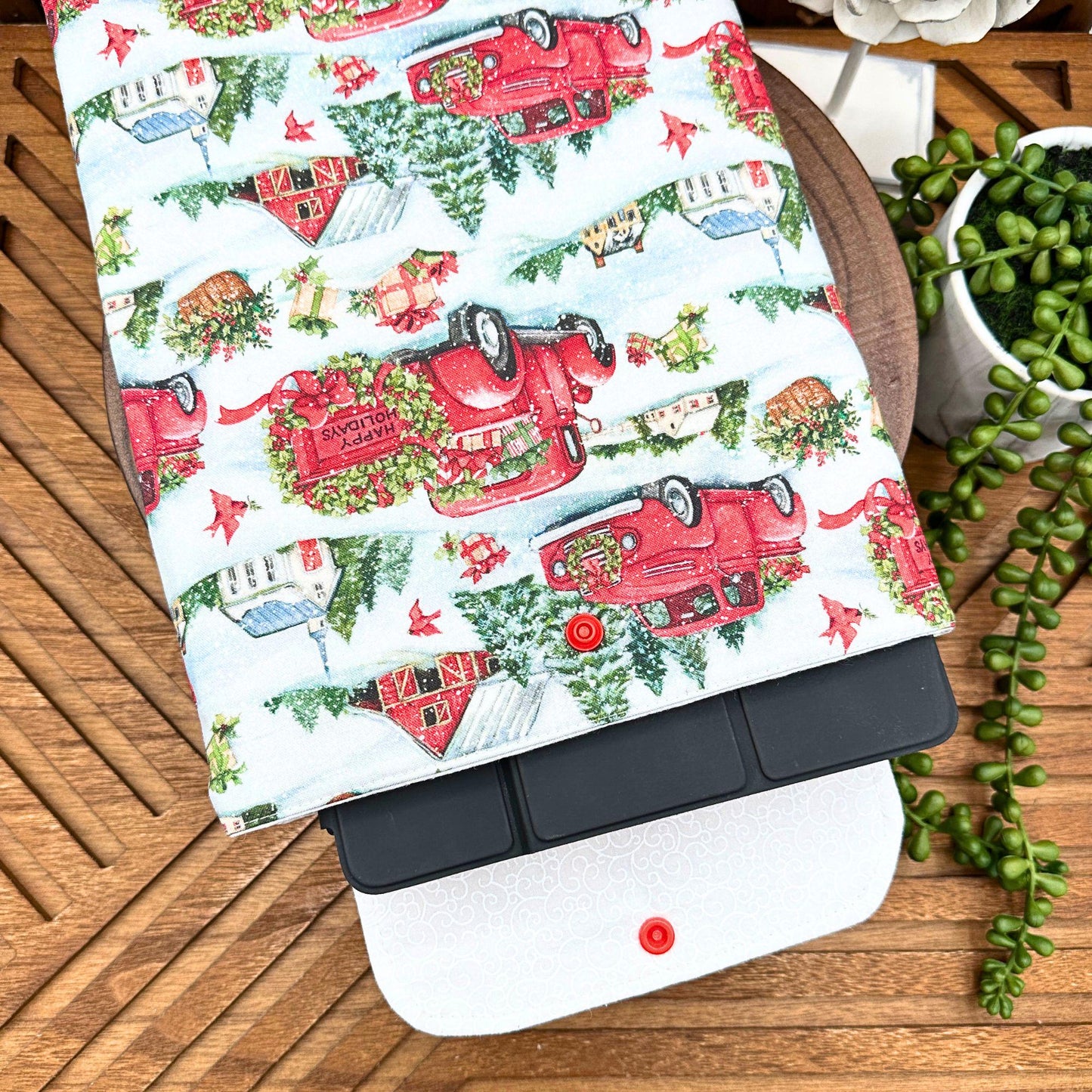 Christmas Red Truck Print iPad sleeve
