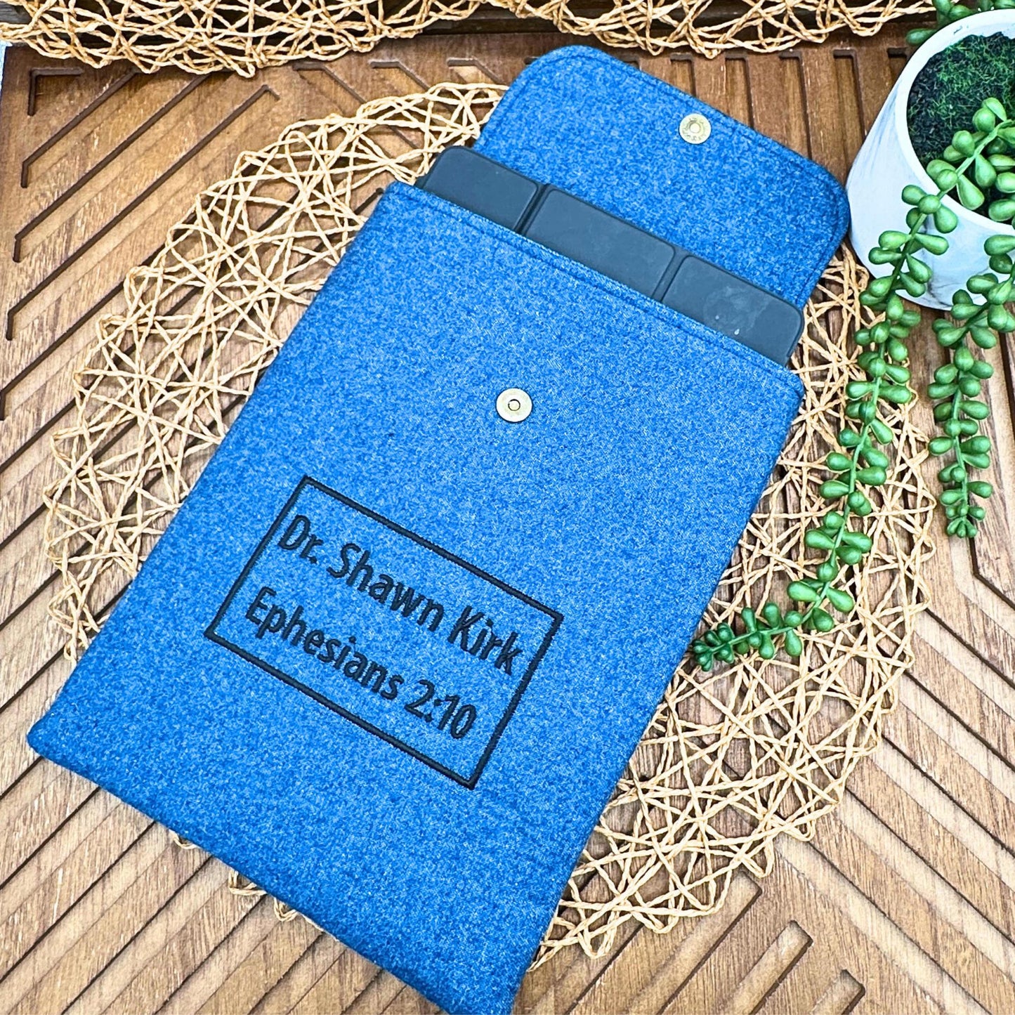 Personalized IPAD Sleeve - Blue Cotton Denim IPad Sleeve - Stylish Tablet Case & Gift Idea