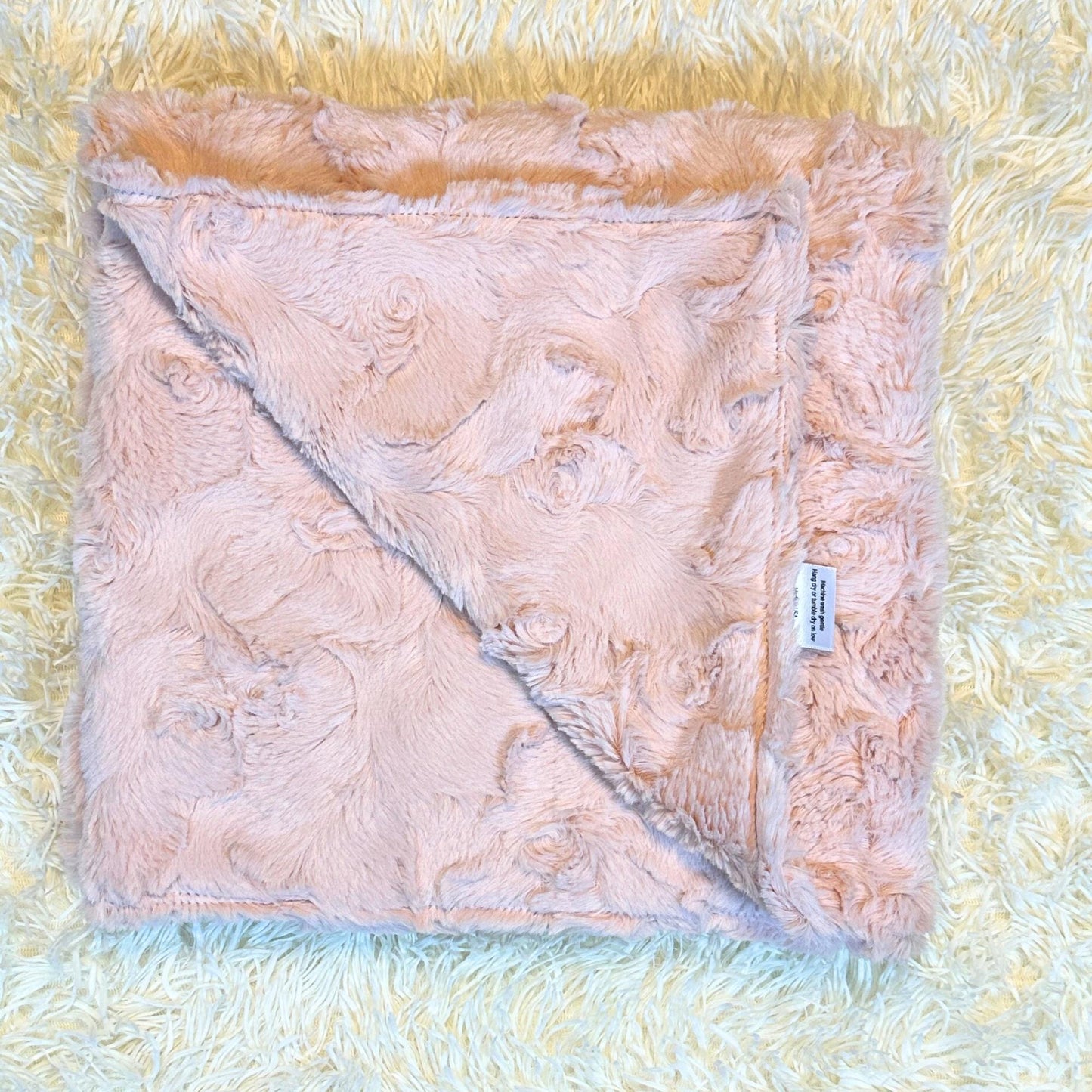 Blush Minky Baby Blanket Set for Soft and Cozy Snuggles, Luxury Minky Baby Wrap, Cuddly Newborn Blanket, High Quality Baby Shower Gift