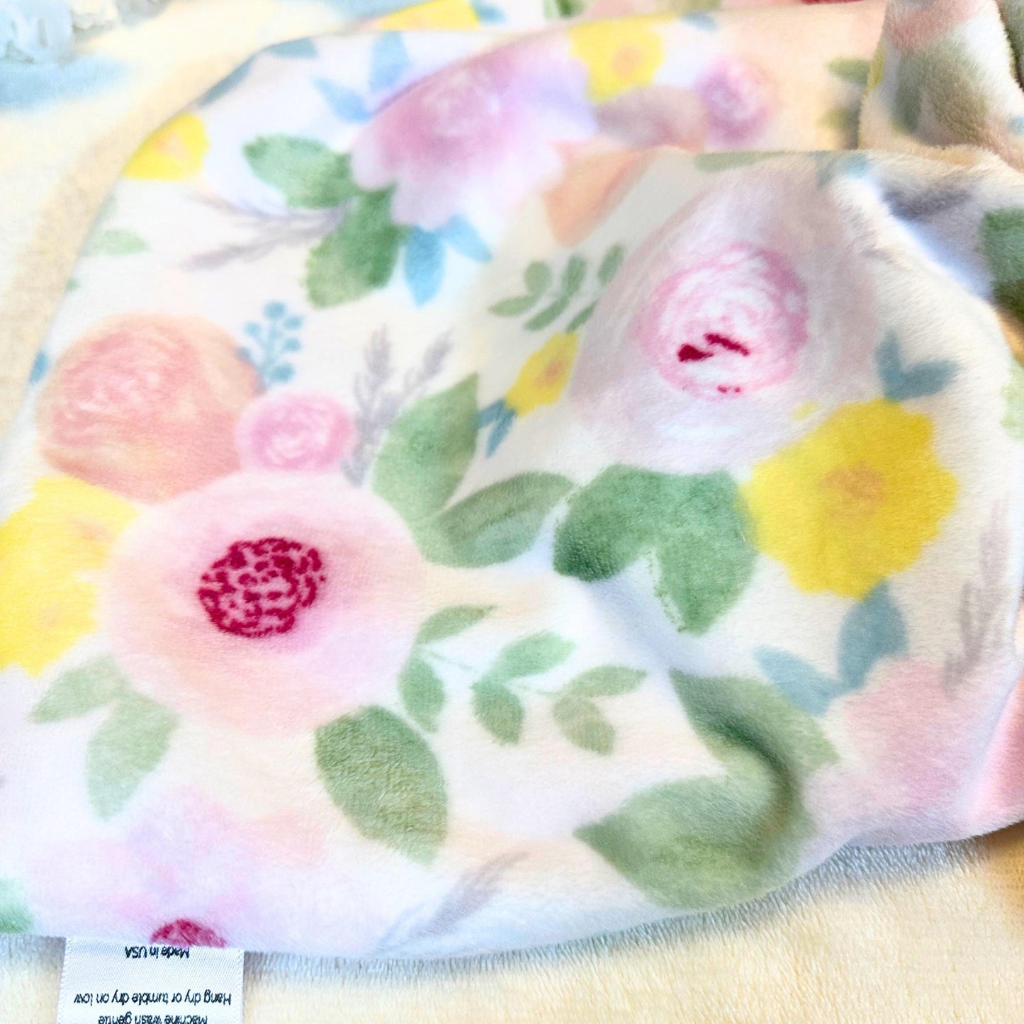 Blush Bloom Minky Baby Lovey: Perfect Travel Companion for Baby's Snuggly Cuddles