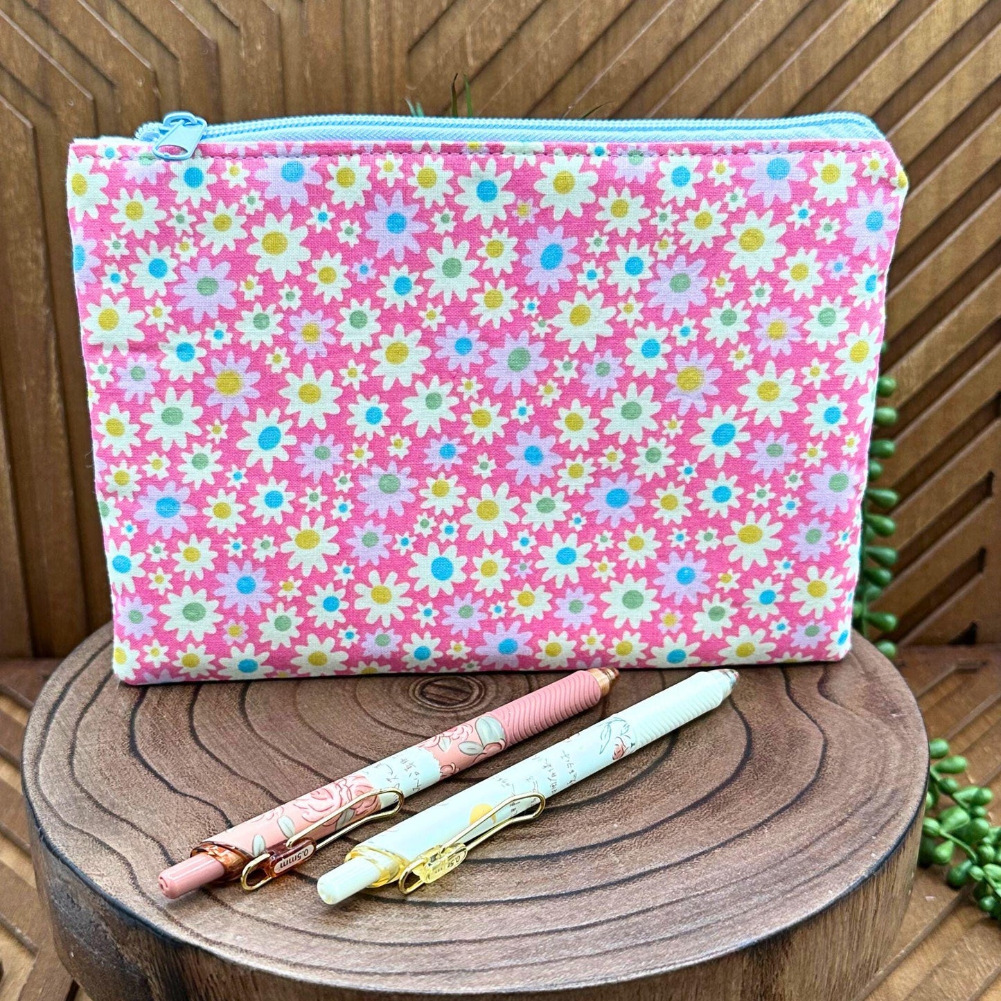 Adorable Pink Blossom Makeup Bag Set - Perfect for Cosmetics and More!