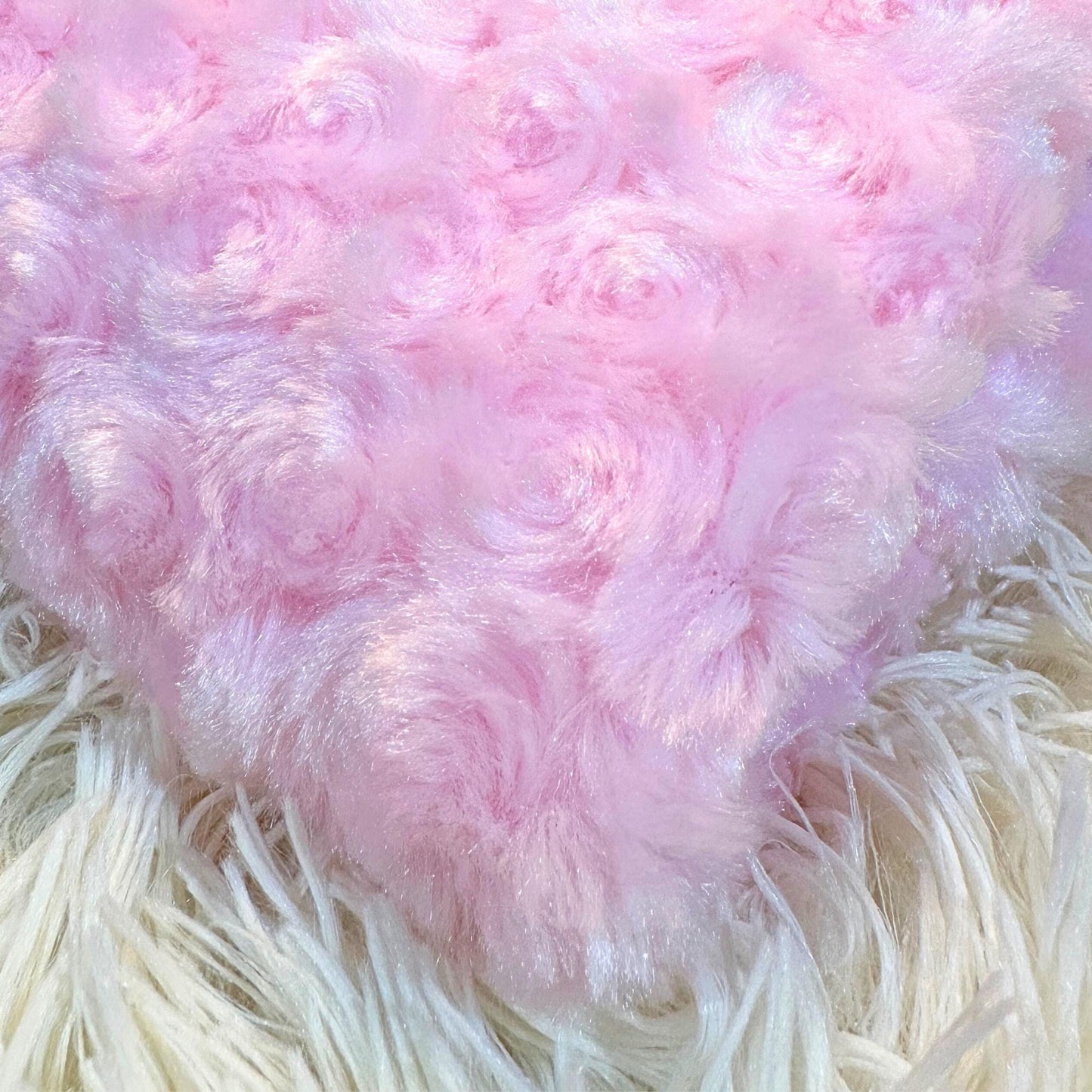 Pink Rosette Minky Baby Blanket & Lovey Set – Handmade Soft Plush Blanket 34x36 with Matching 19x16 Comfort Lovey