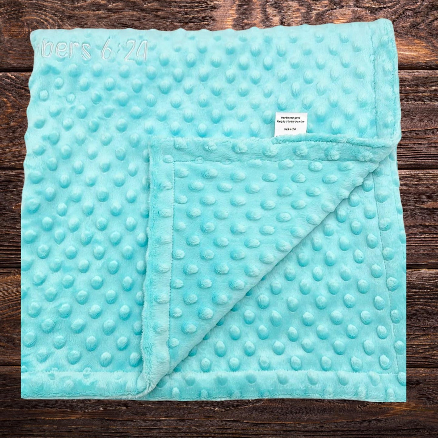 Cozy Cloud: Luxurious Blue Minky Baby Blanket for Cuddles Anywhere