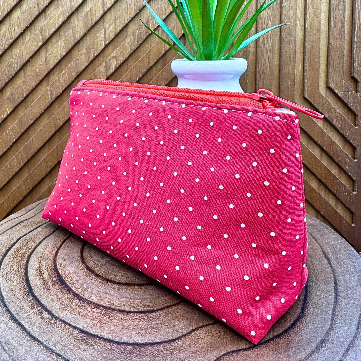 Fun Red Polka Dot Makeup Bag - Your Go-To Travel Companion
