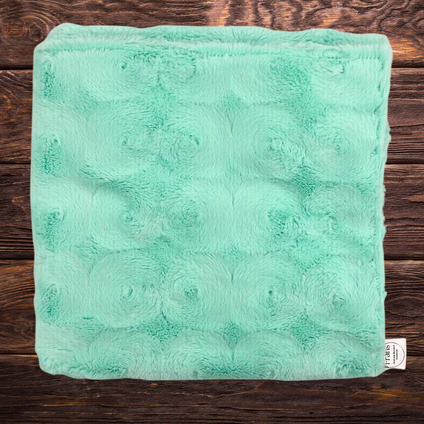 super soft green swirl minky baby blanket