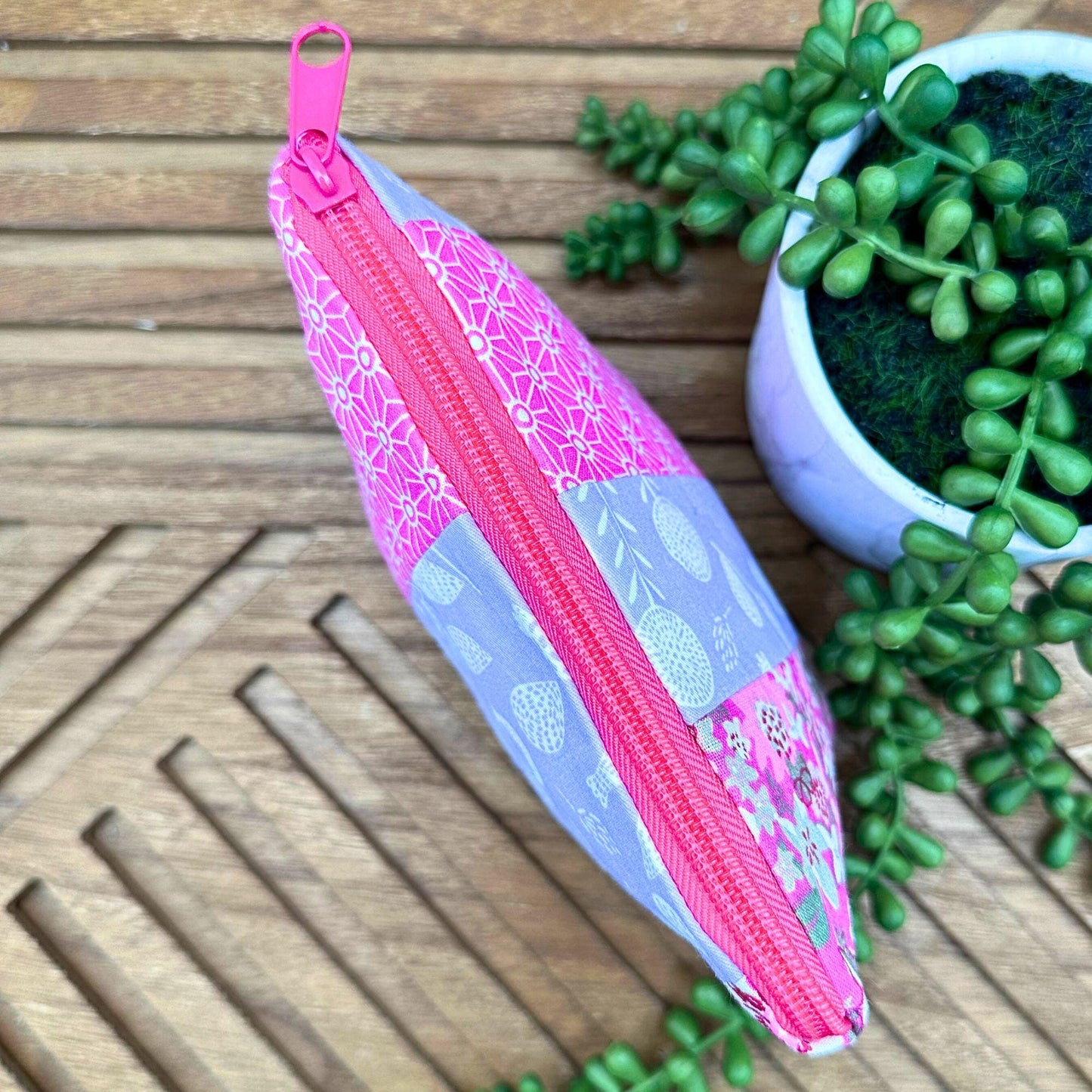 Lavender and Pink BOHO Bloom Makeup Bag: Chic Travel Organizer and Cosmetic Bag