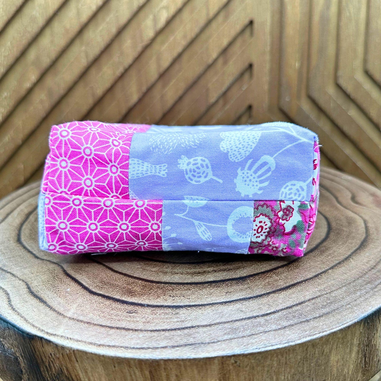Lavender and Pink BOHO Bloom Makeup Bag: Chic Travel Organizer and Cosmetic Bag