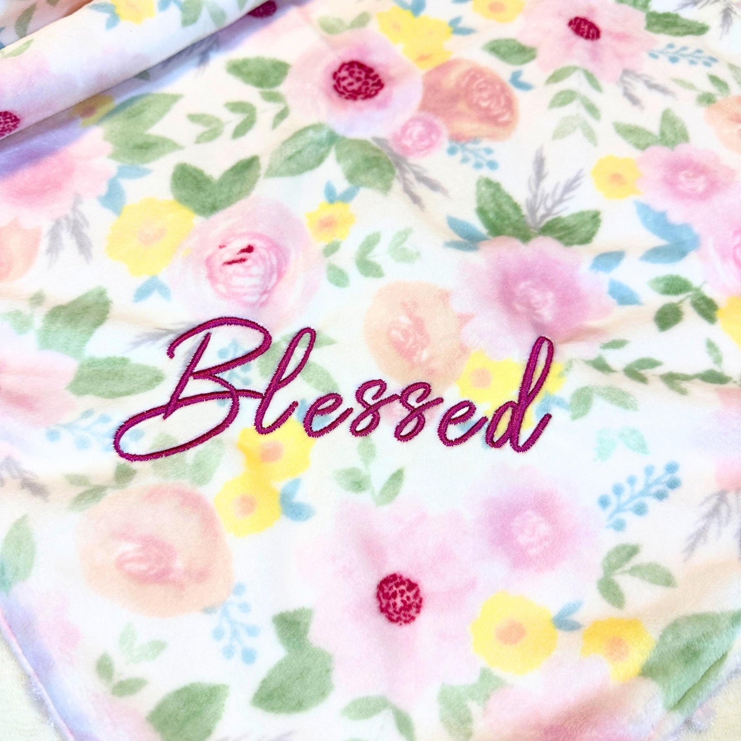Soft Rosebud Minky Baby Lovey - Ultimate Security Blanket for Your Little One