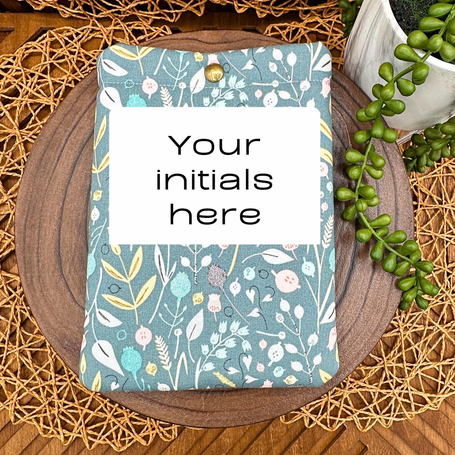 personalized green boho kindle paperwhite sleeve