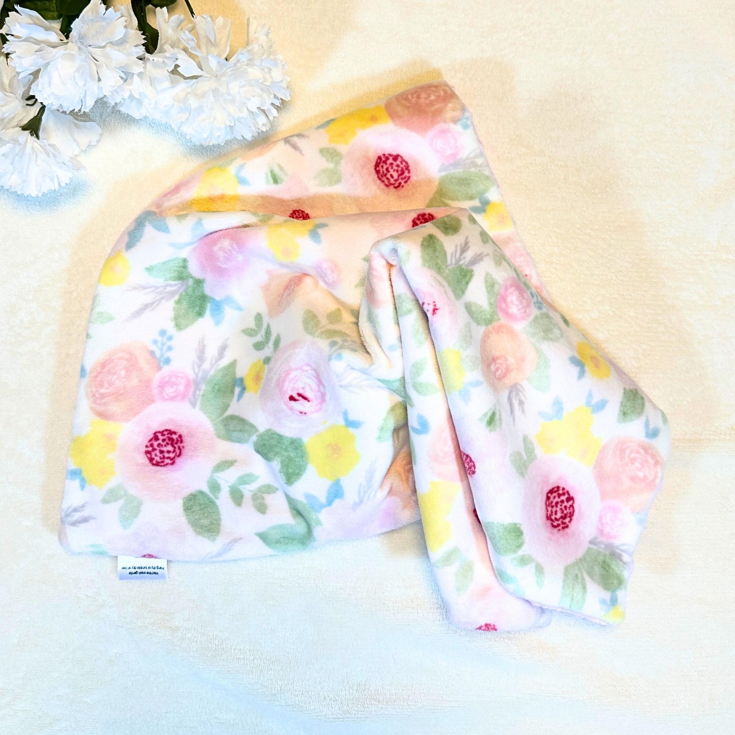 Blush Bloom Minky Baby Lovey: Perfect Travel Companion for Baby's Snuggly Cuddles