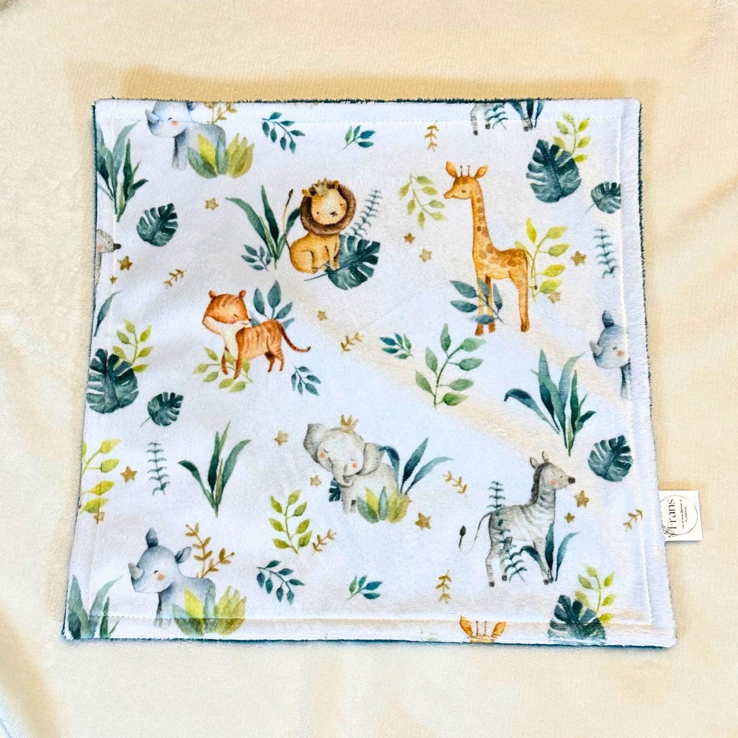Personalized baby blanket, Custom Safari Animal Minky Baby Blanket, Personalized Gift for Newborns