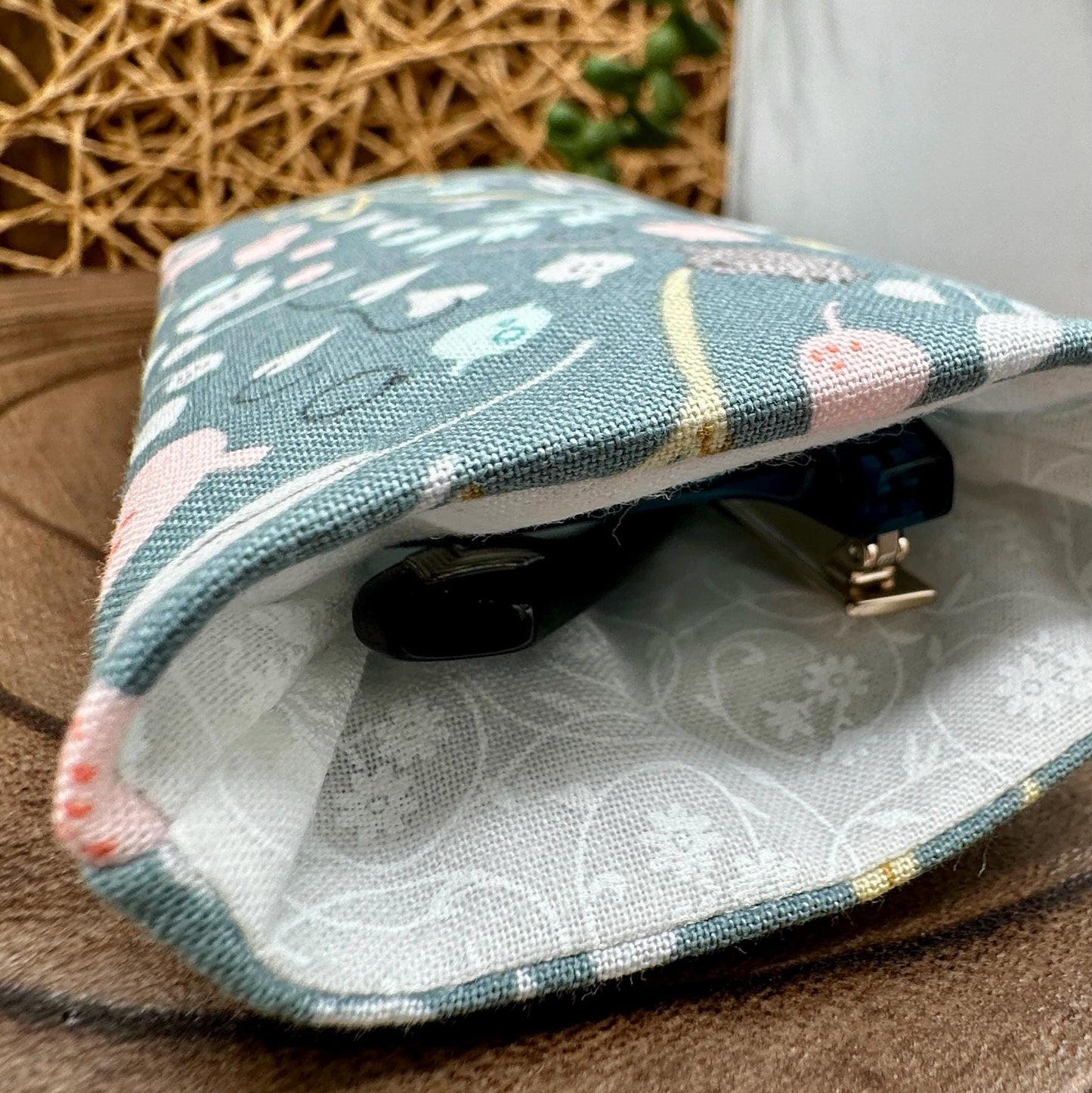 Kindle Basic 11th Generation Sleeve & Eyeglass Case Set โ Serene Sage Green Floral Design, foam padded protection