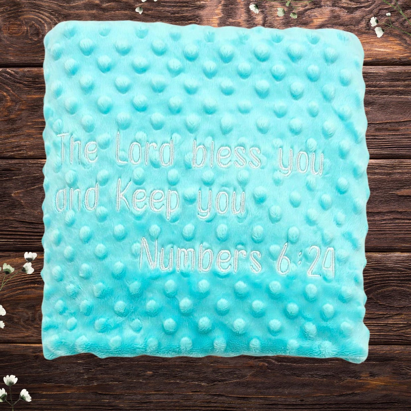 Cozy Cloud: Luxurious Blue Minky Baby Blanket for Cuddles Anywhere