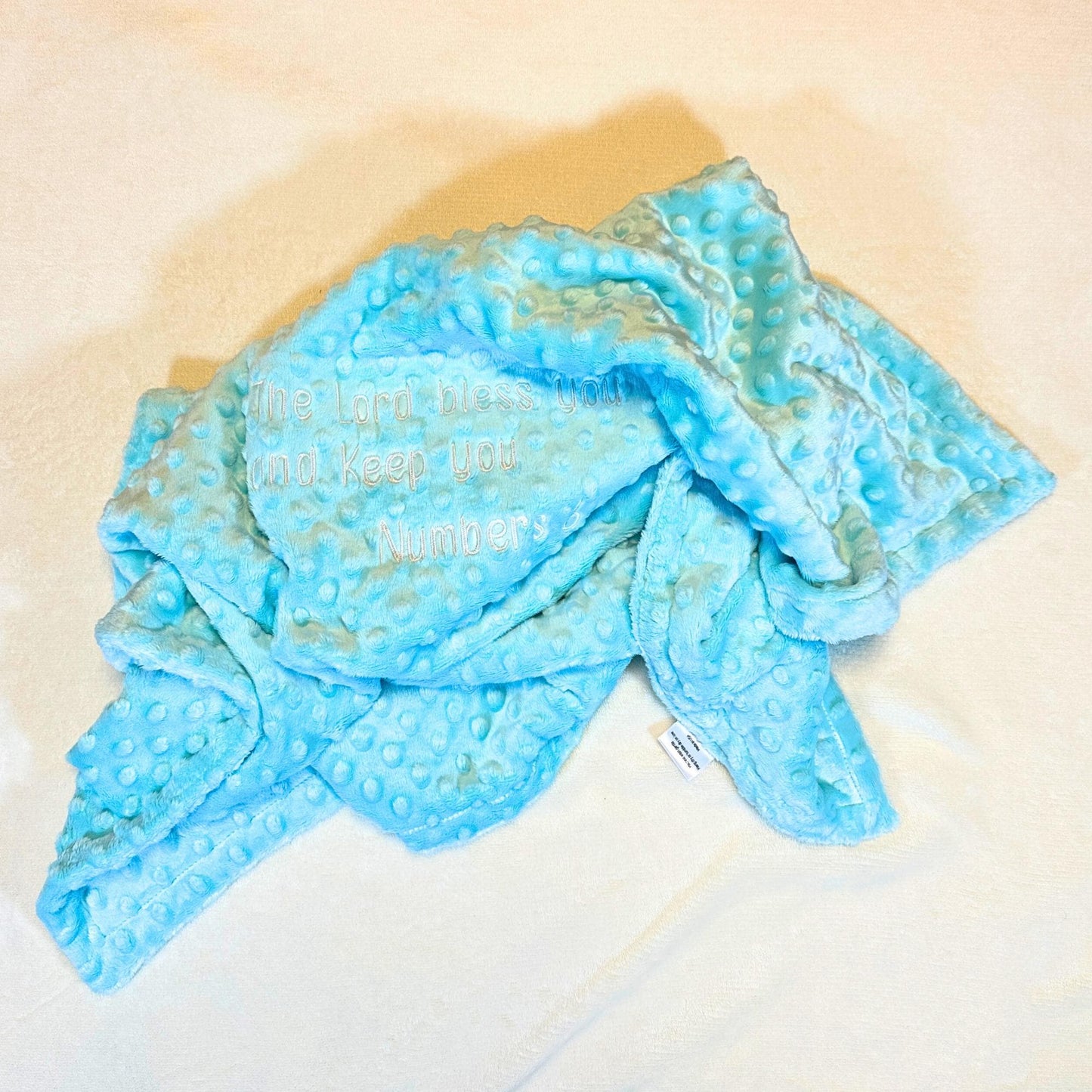 Cozy Cloud: Luxurious Blue Minky Baby Blanket for Cuddles Anywhere